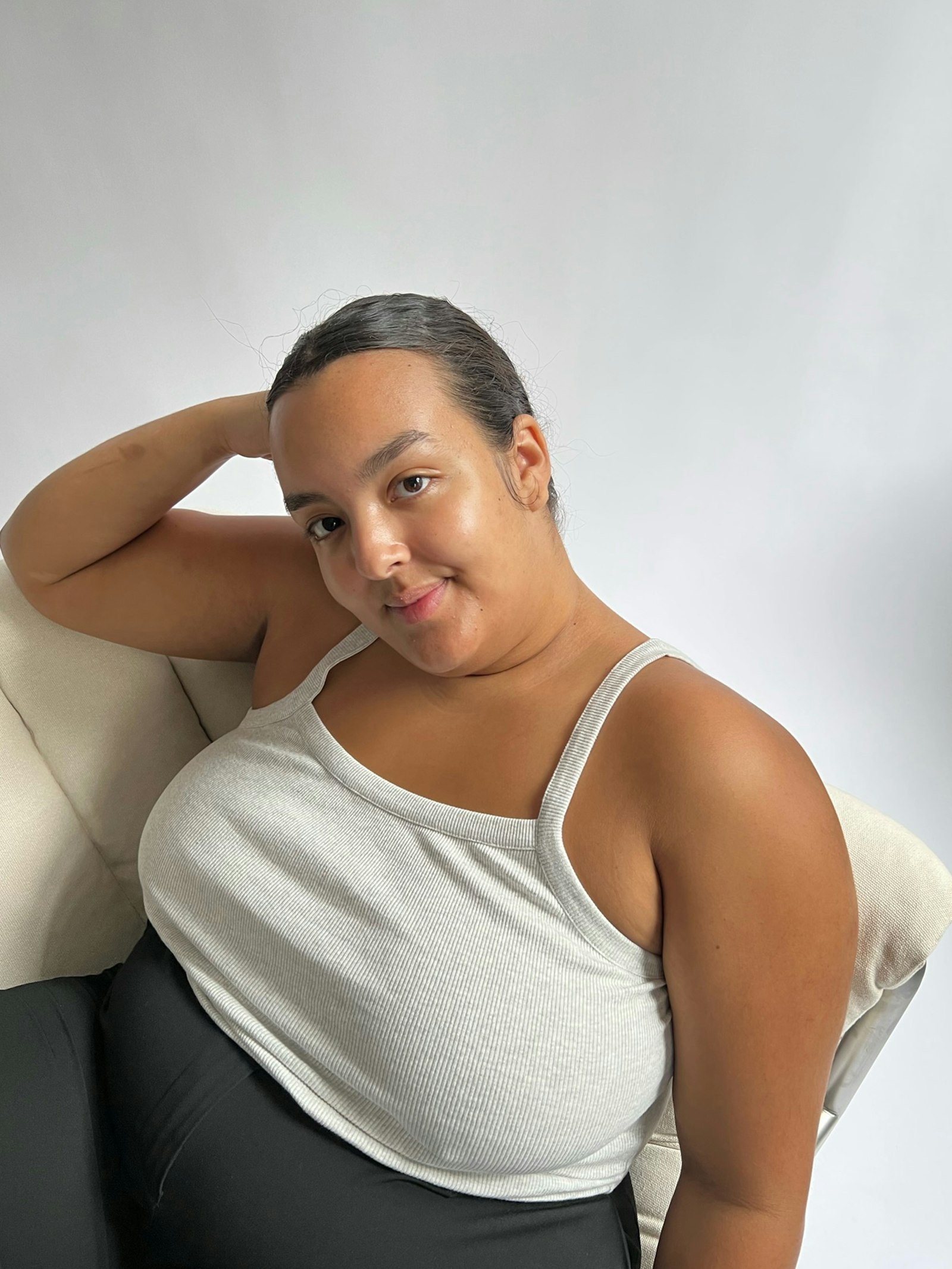 Daily Tank Top Ribbed Grey Melange