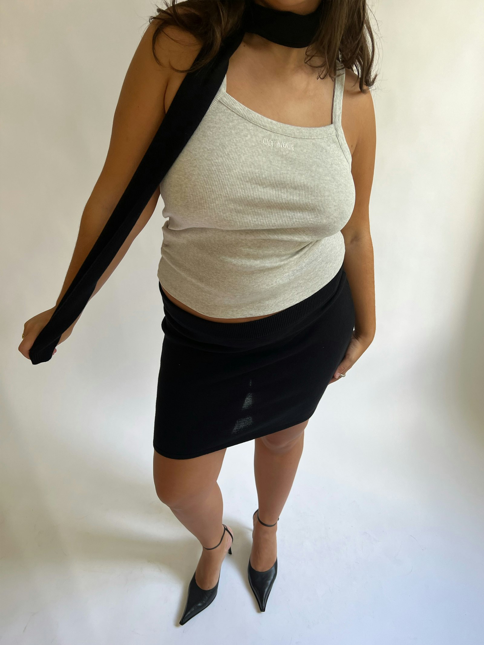 Daily Tank Top Ribbed Grey Melange