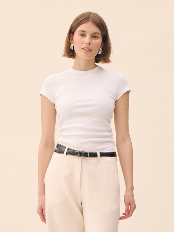 Daily T-Shirt Ribbed White
