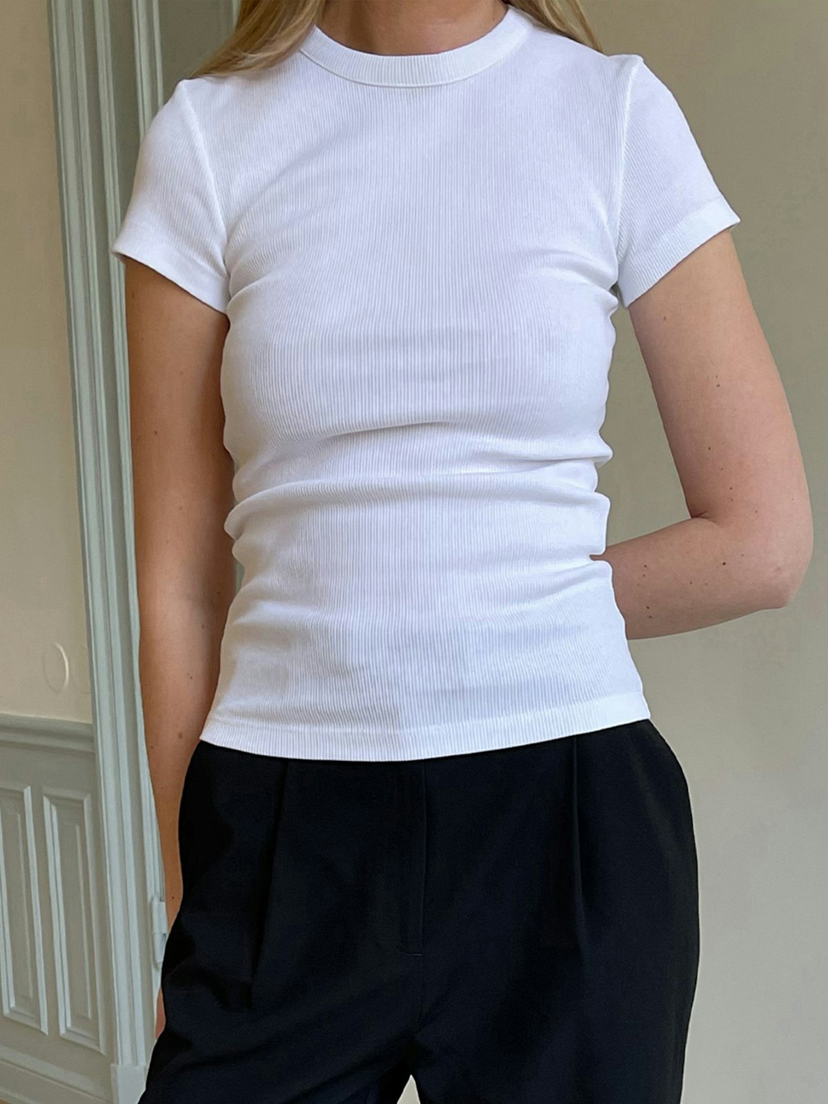 Daily T-Shirt Ribbed White