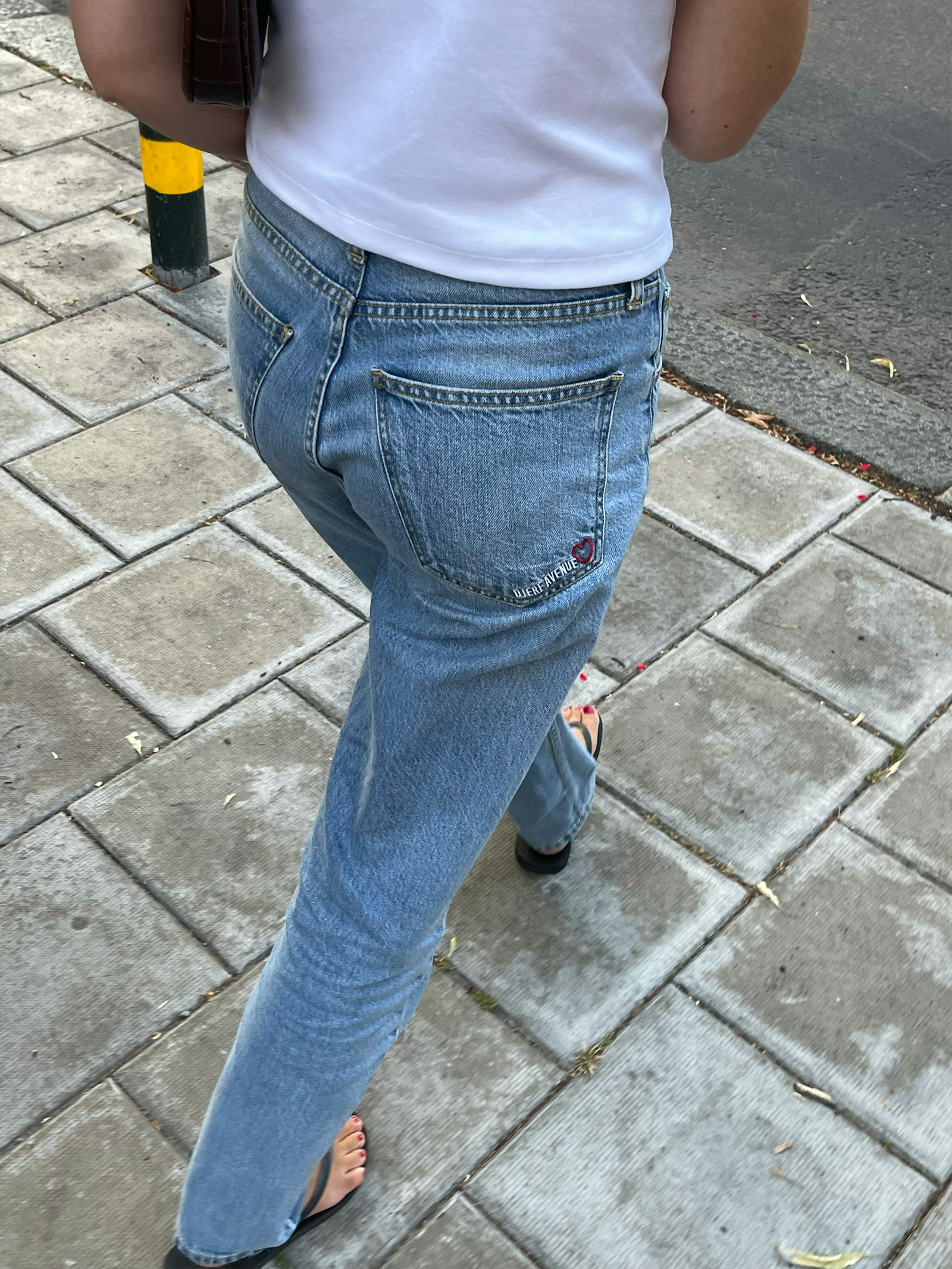 Washed Jeggings with Insert Pockets