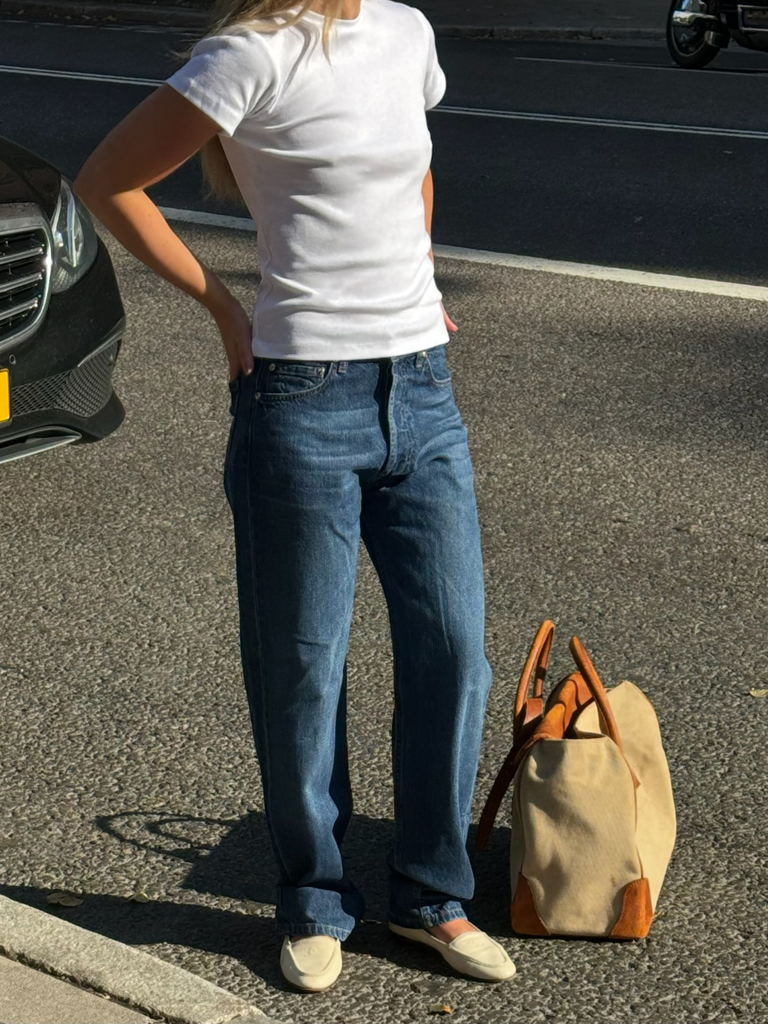 Relaxed Jeans Dark Blue - Dark blue | Djerf Avenue