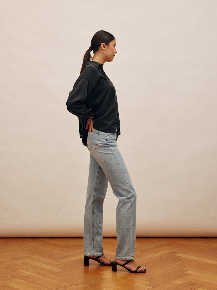Relaxed Jeans Washed Blue - Tall