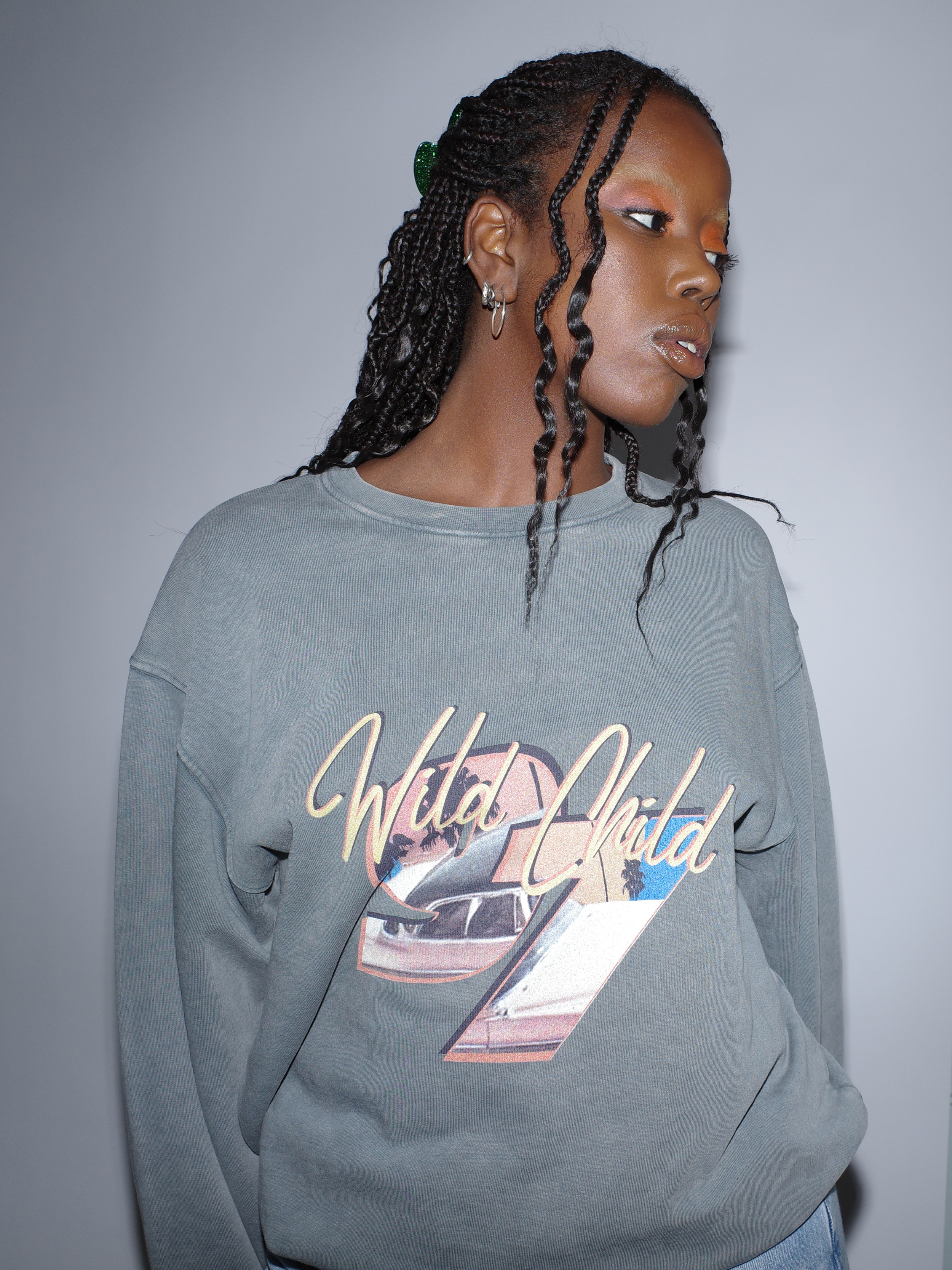 Wild Child Sweatshirt - Grey | Djerf Avenue