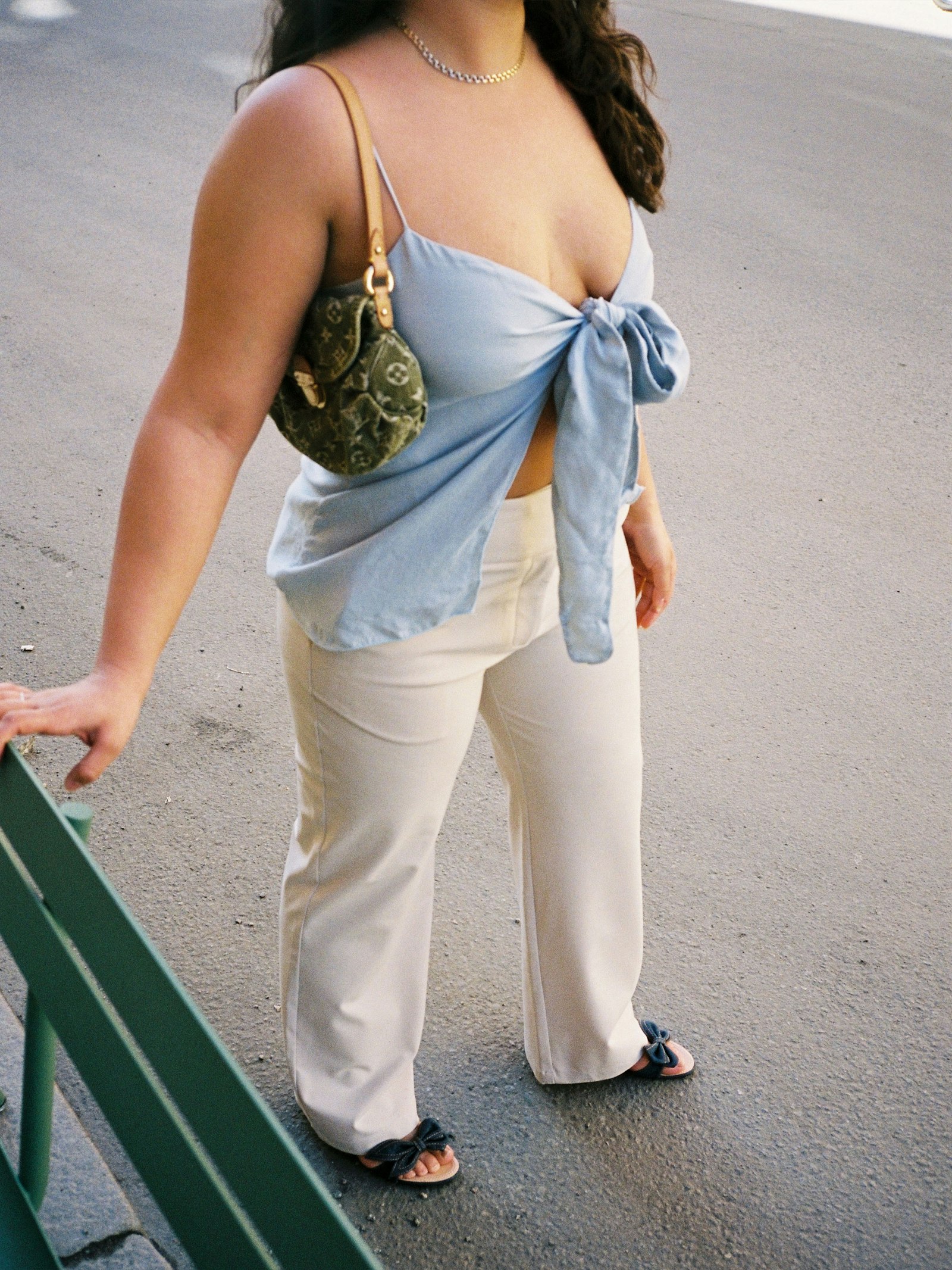 Tie Tank Top Baby Blue