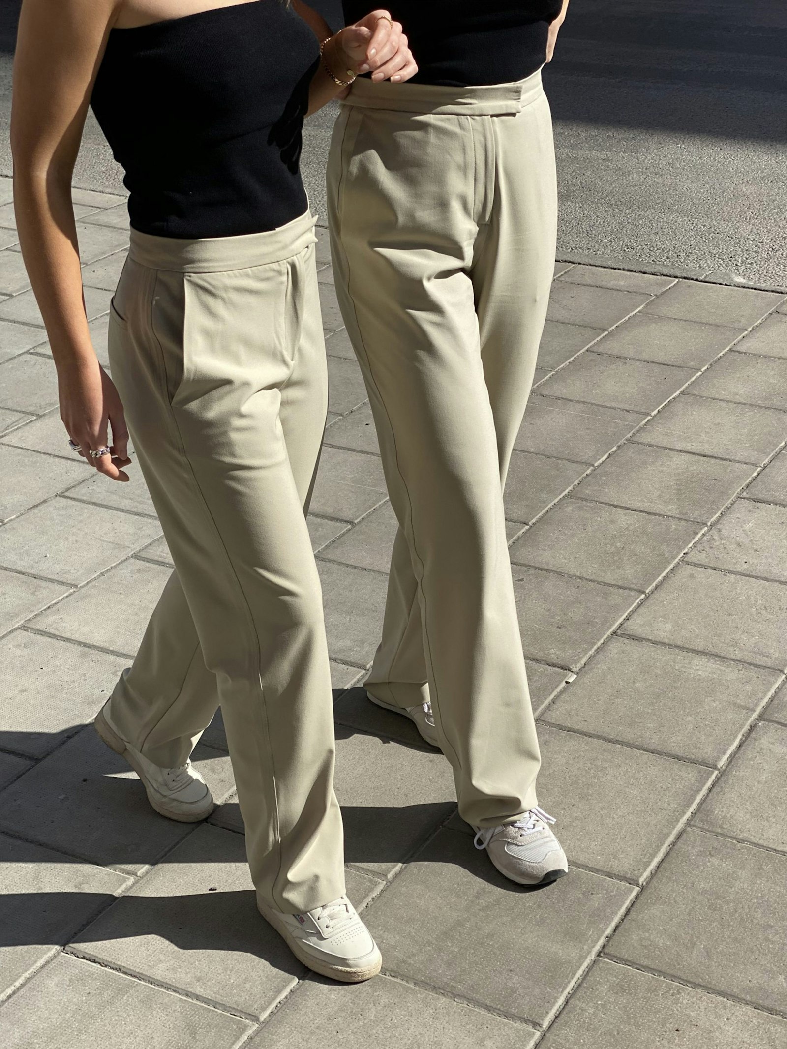 Zara Pants Women's XL Beige Cargo Straight Leg High Rise Button