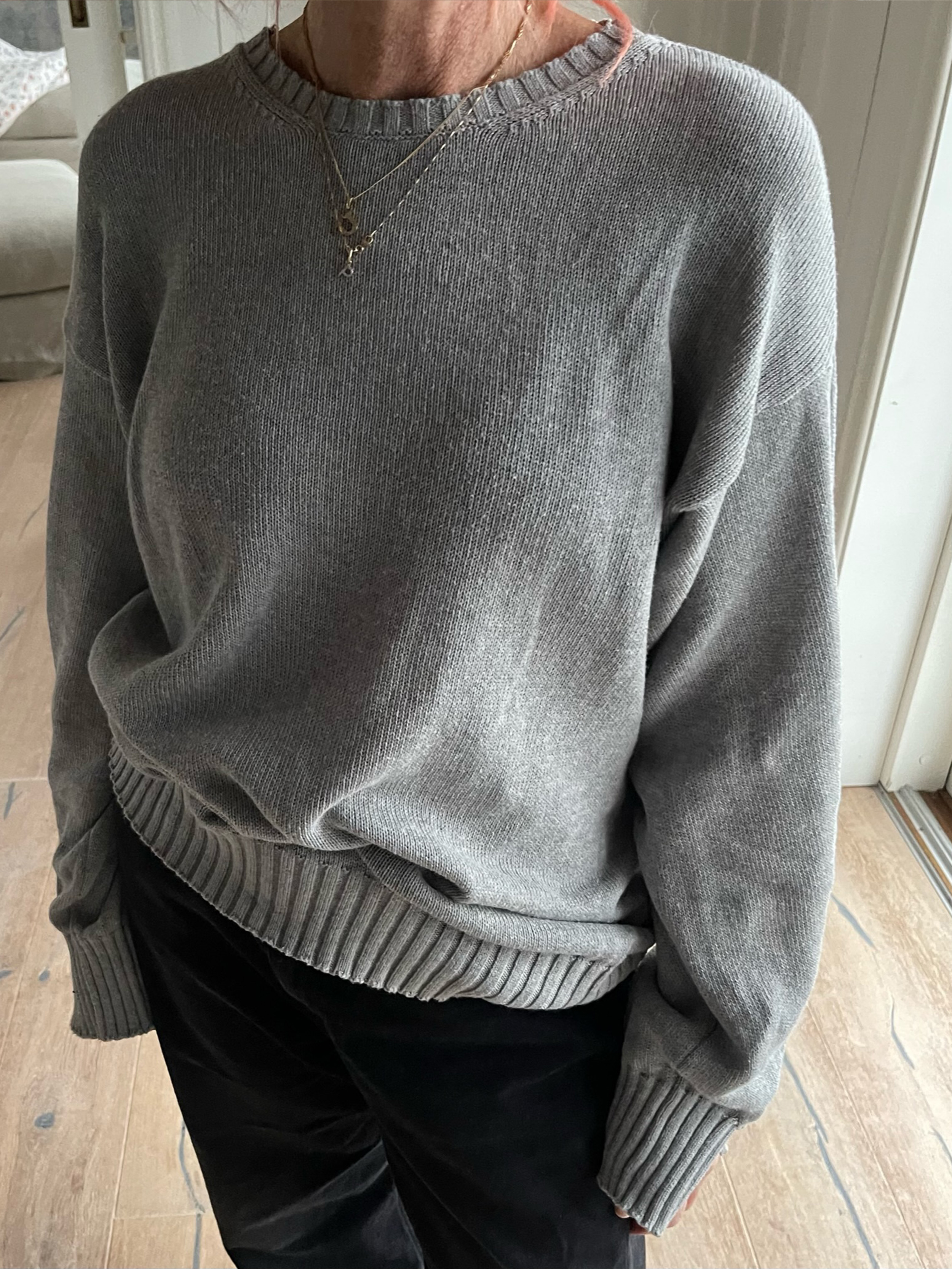 Crewneck Sweater Grey - Grey | Djerf Avenue
