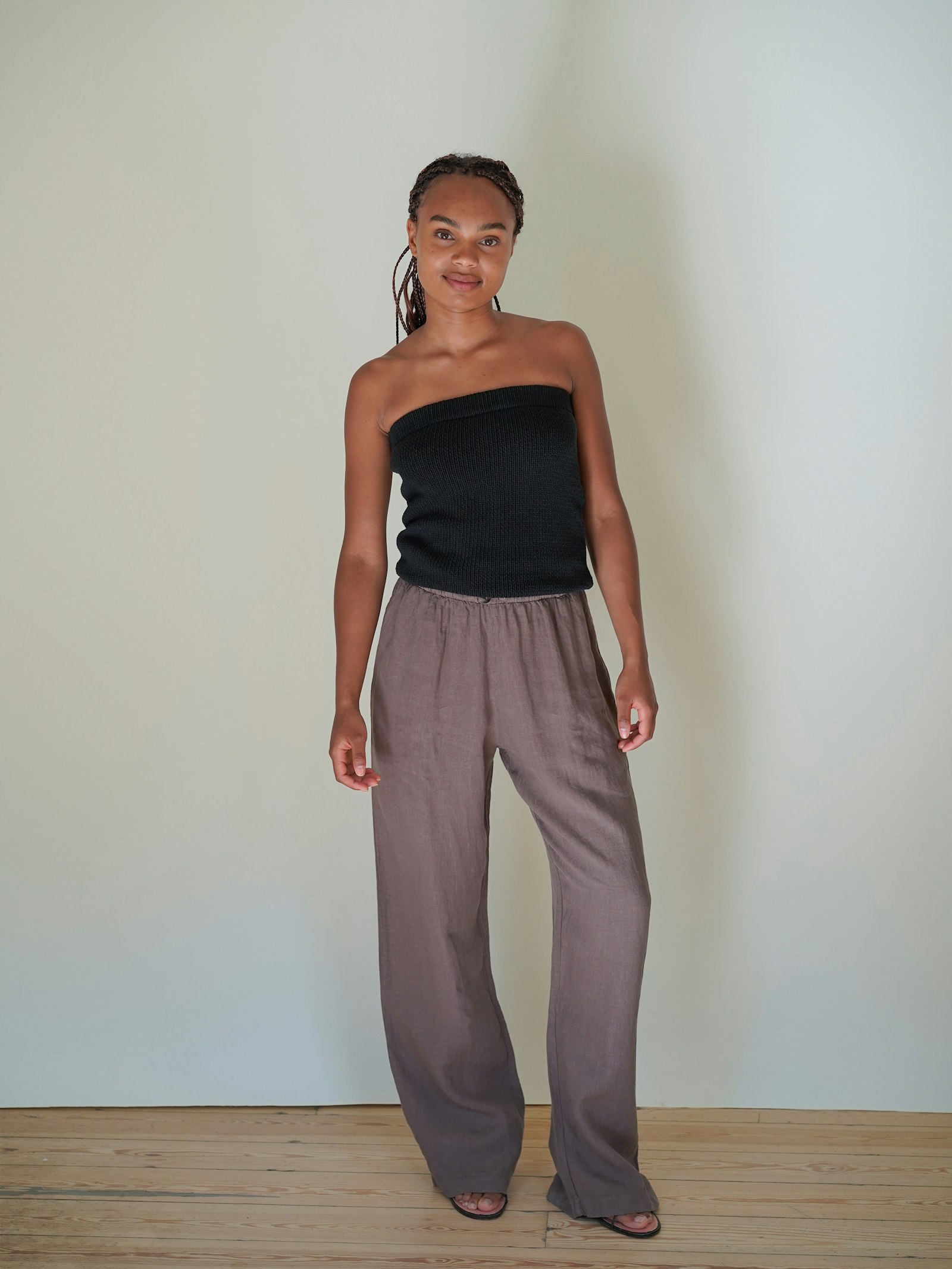 Linen Pants Brown