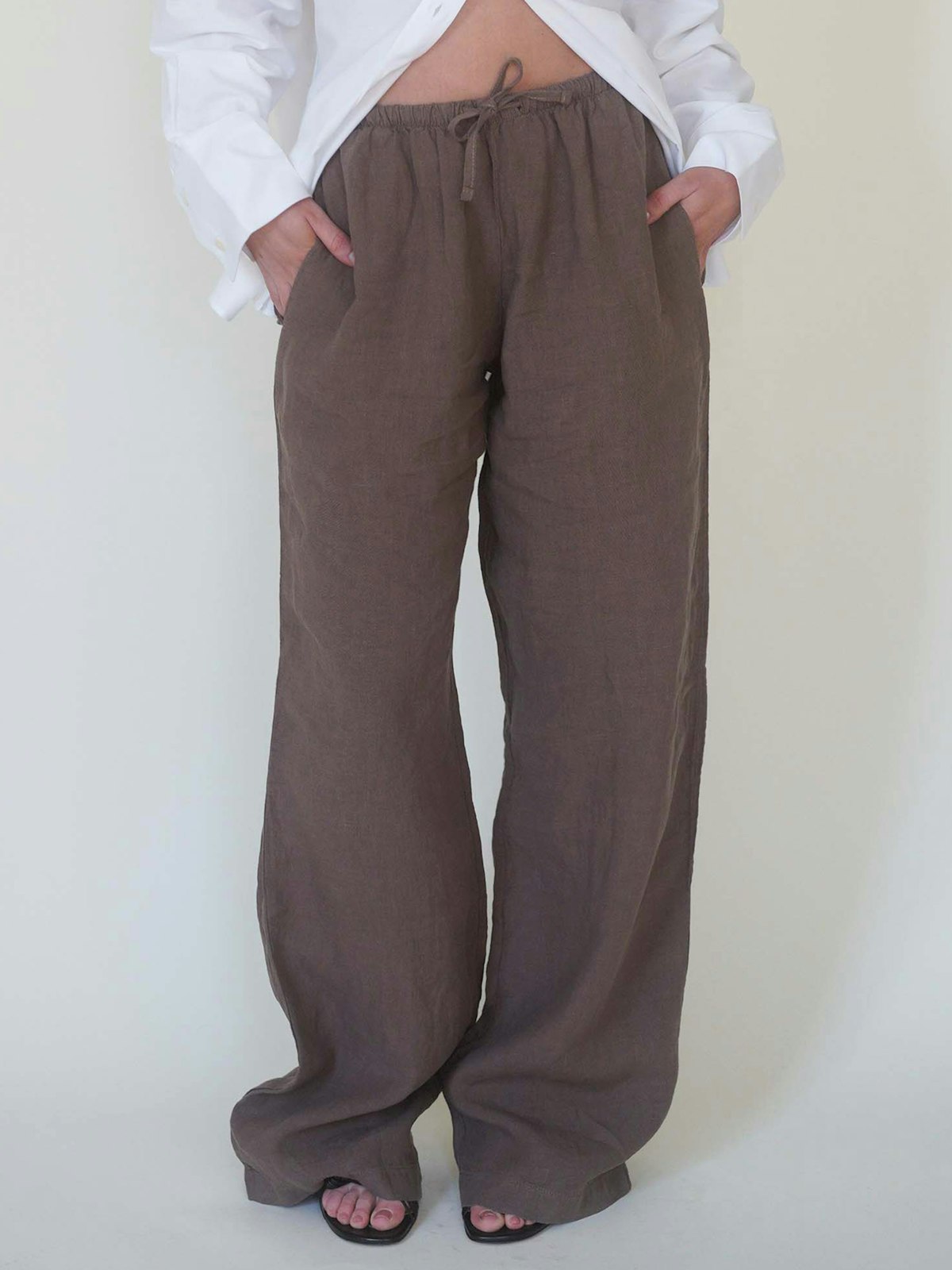 Linen Pants Brown