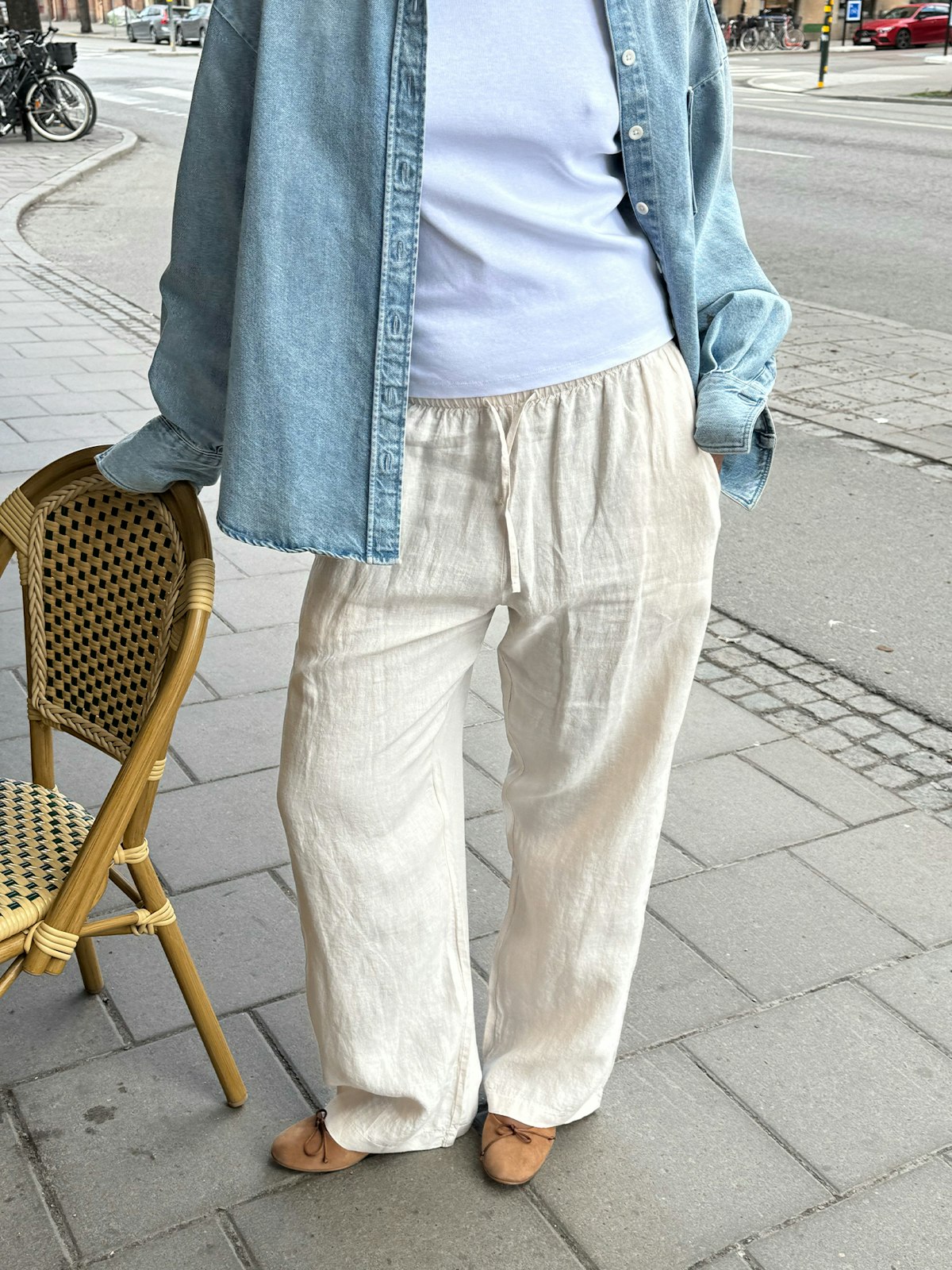Linen Pants Cream - Tall