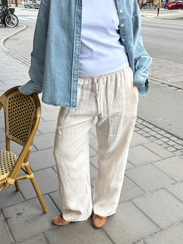 Linen Pants Tall Cream