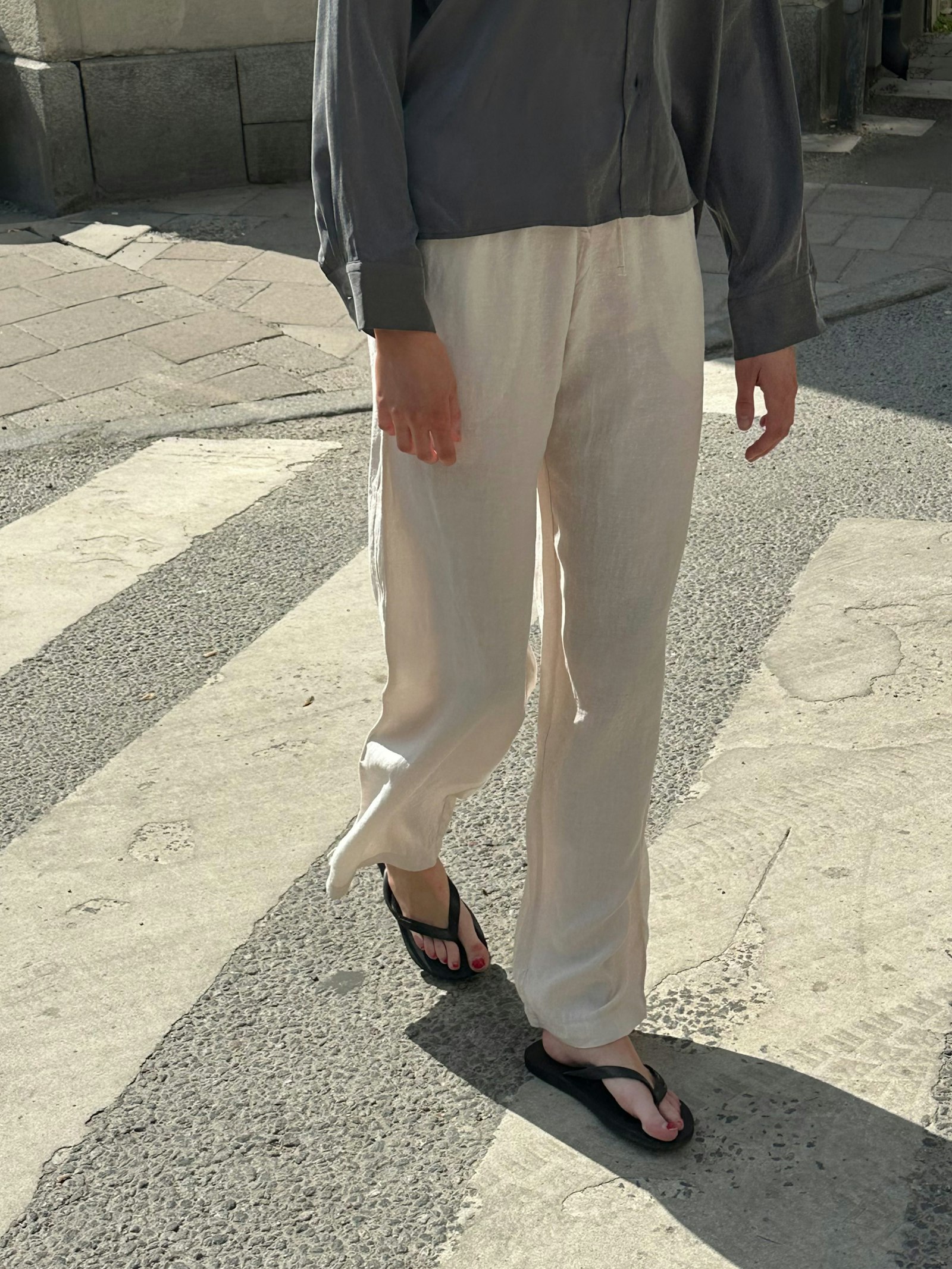 Linen Pants Tall Cream