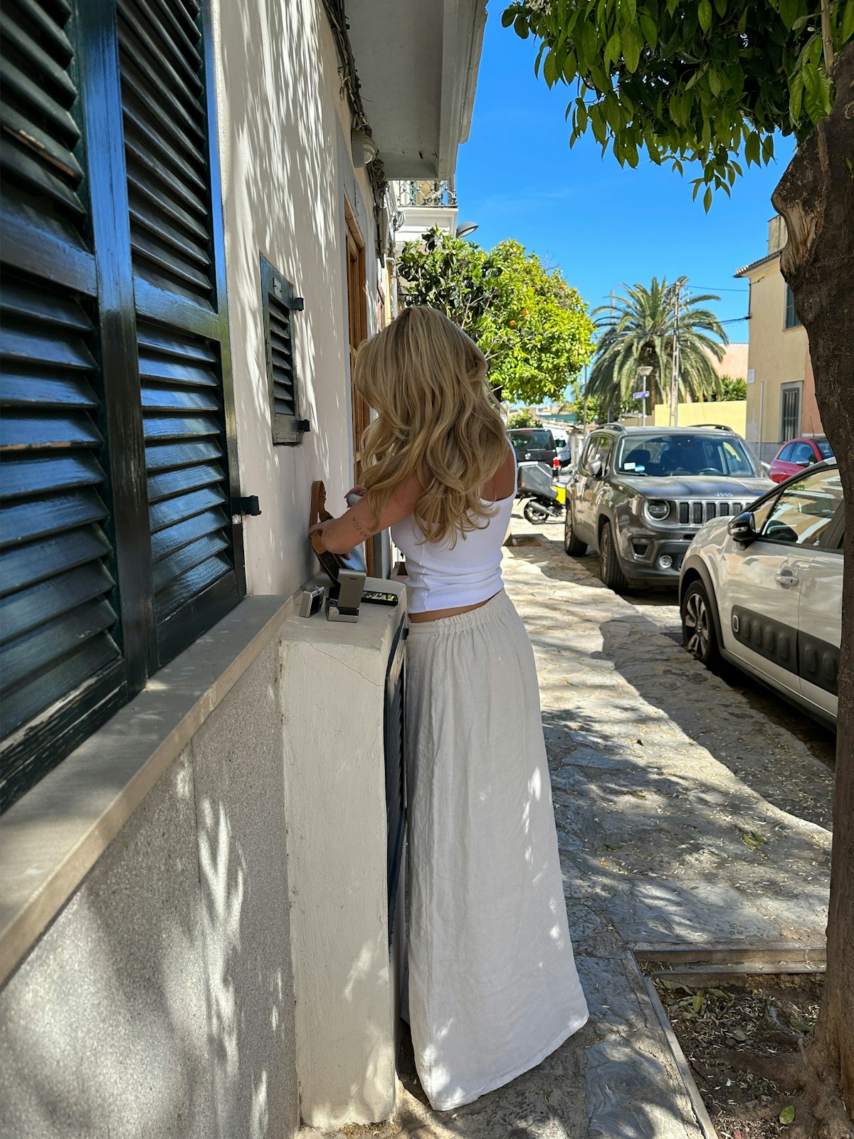 Linen Skirt Cream