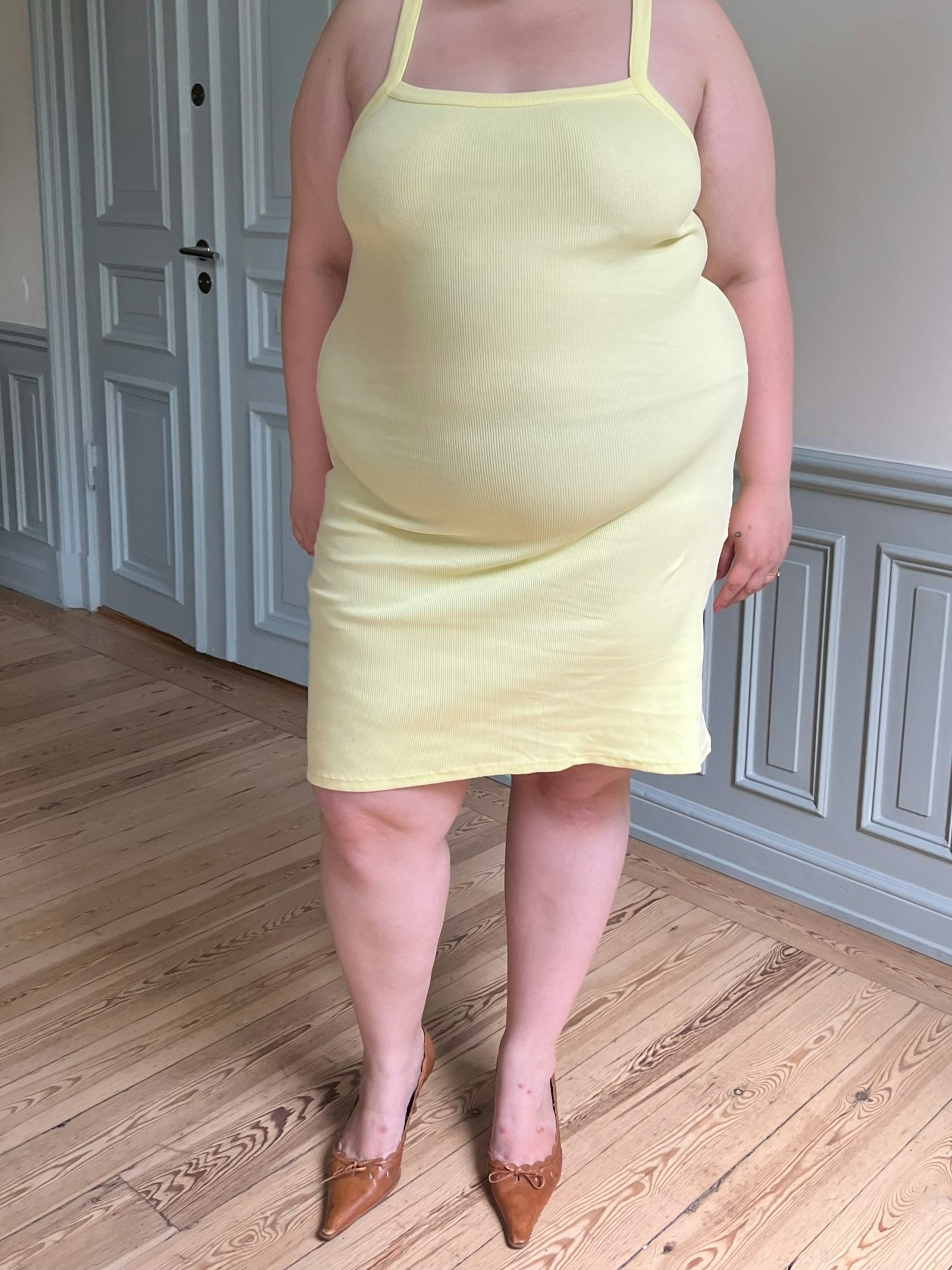 Daily Tank Dress Ribbed Baby Yellow