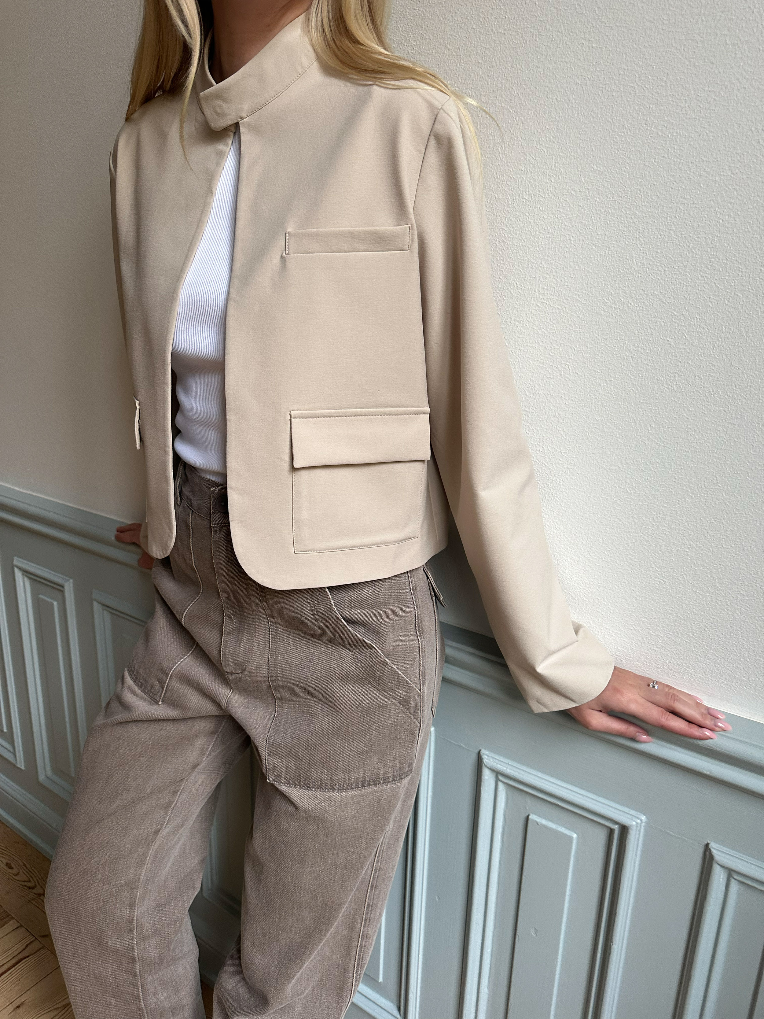 Djerf offers Avenue Beige Bomber Jacket