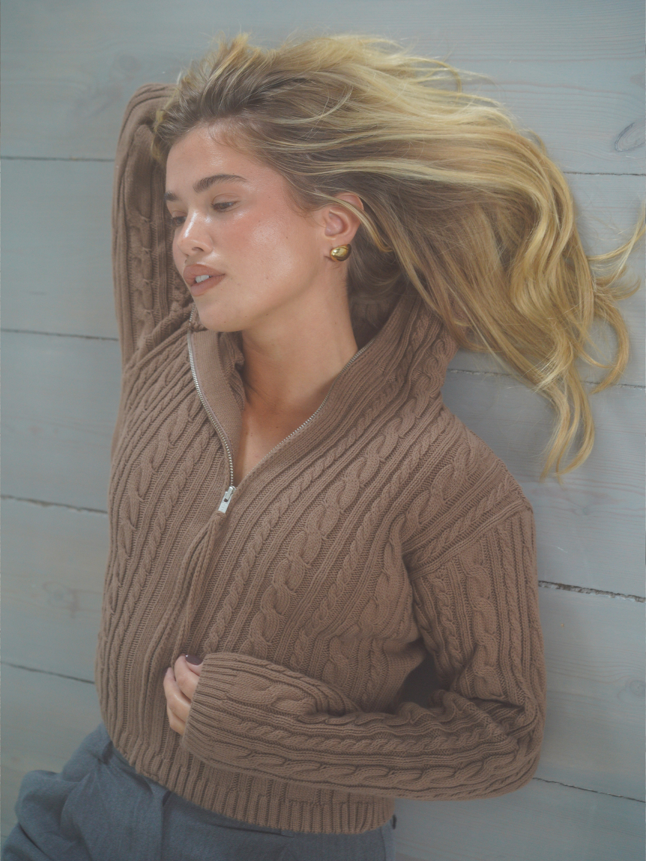 Ready Set Go Cardigan - Brown | Djerf Avenue