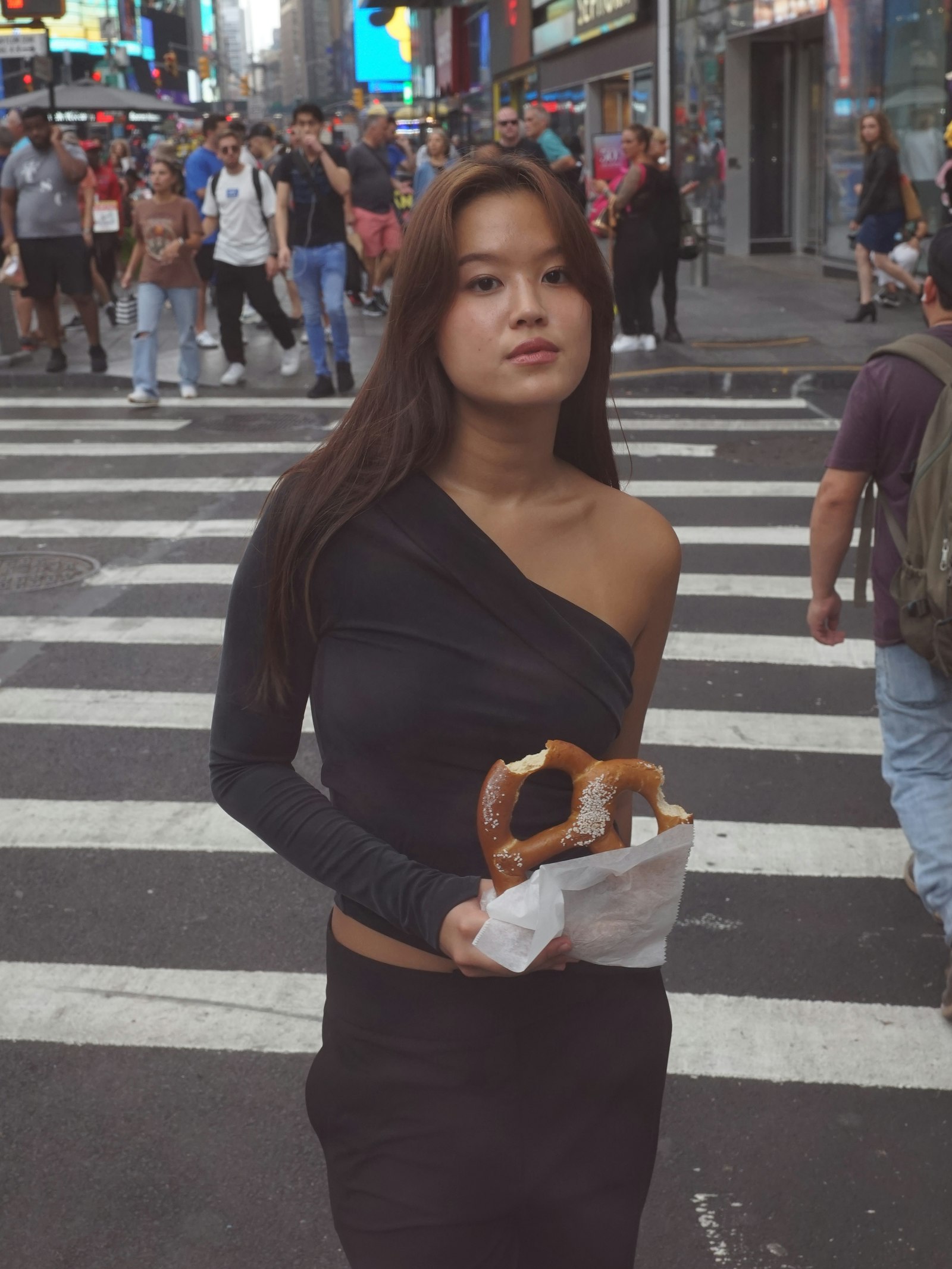 Midnight One Shoulder Top Ash
