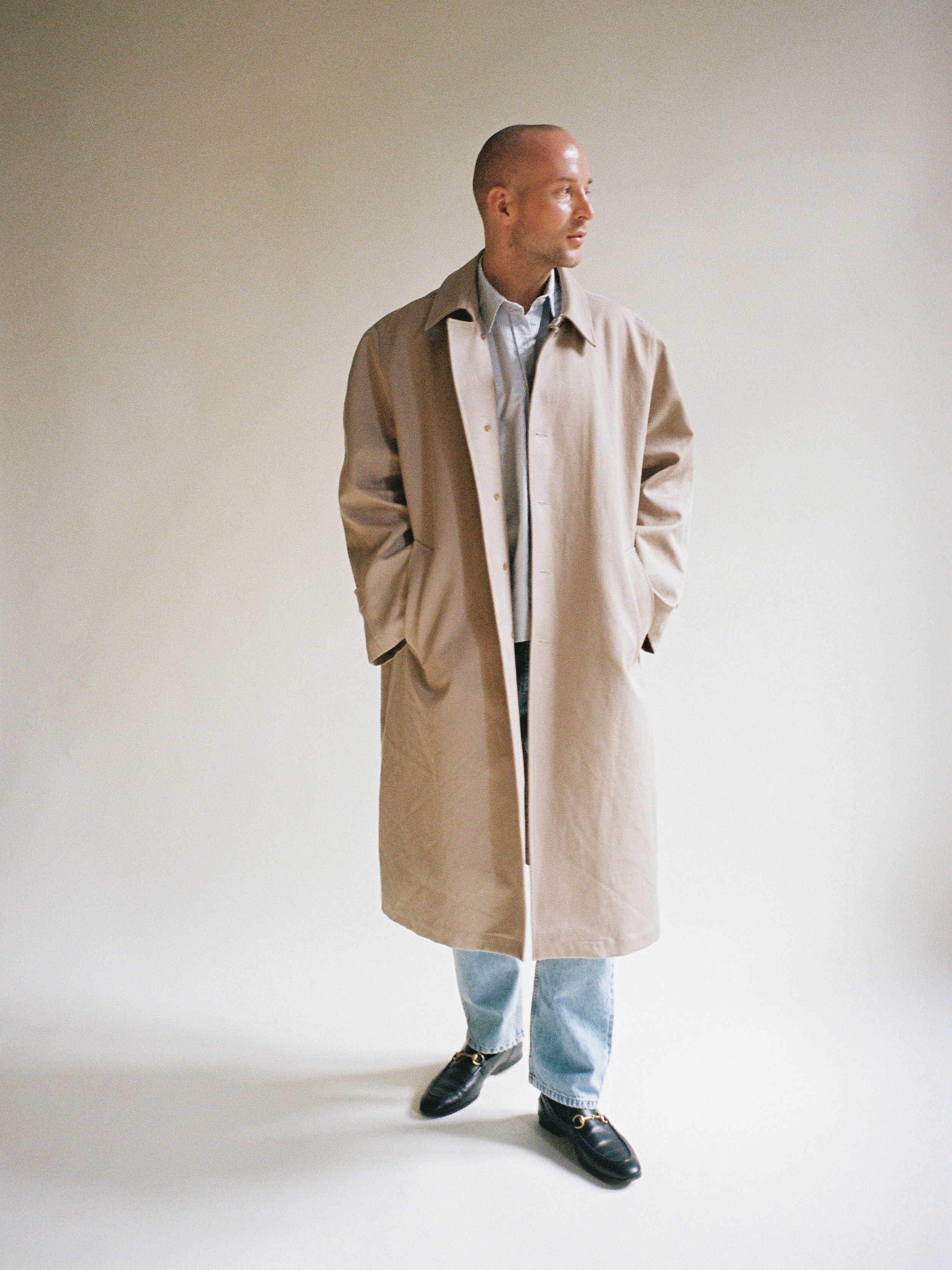 Mens cream hot sale raincoat