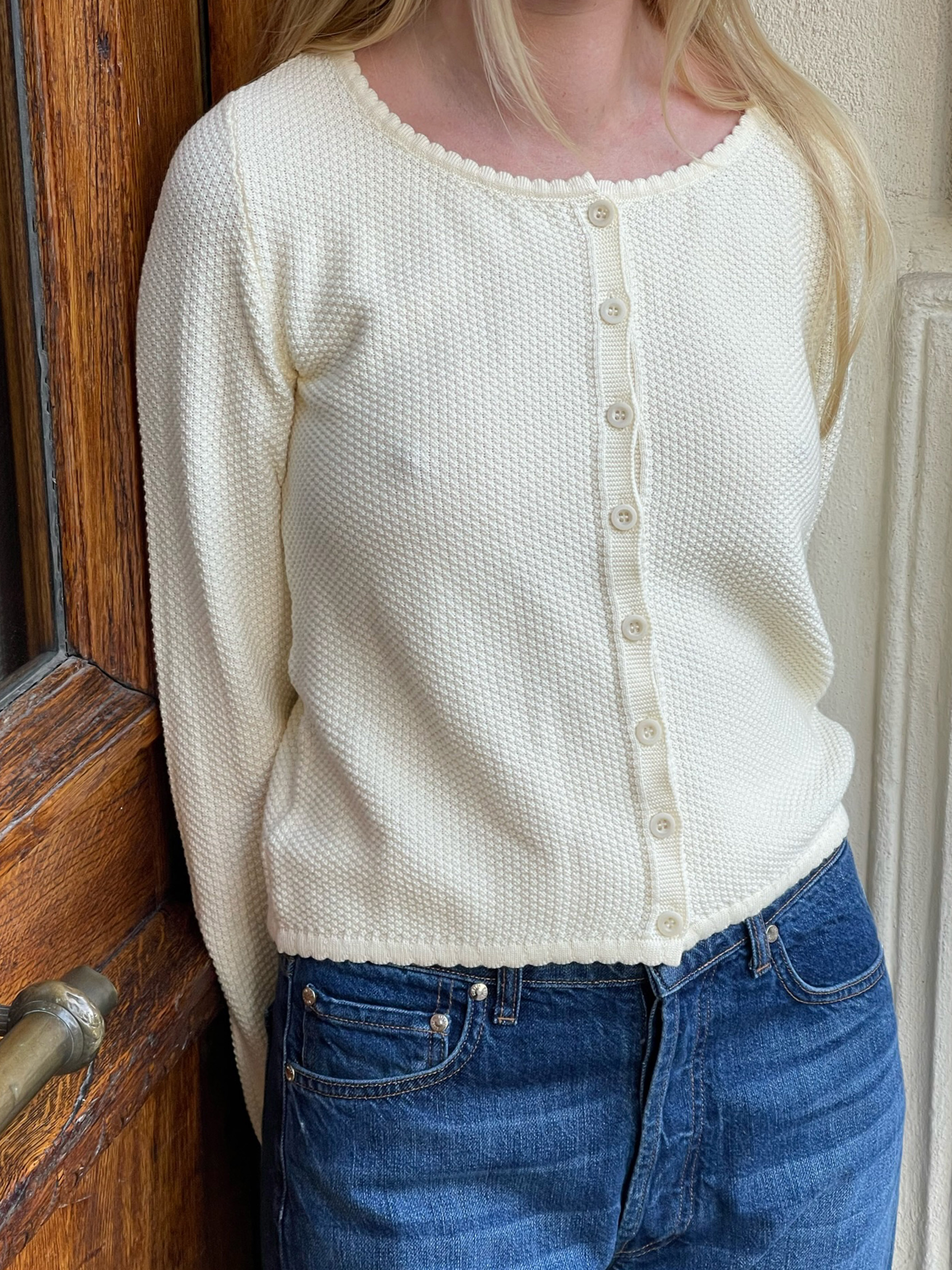 Amorini Cardigan Cream - Cream | Djerf Avenue