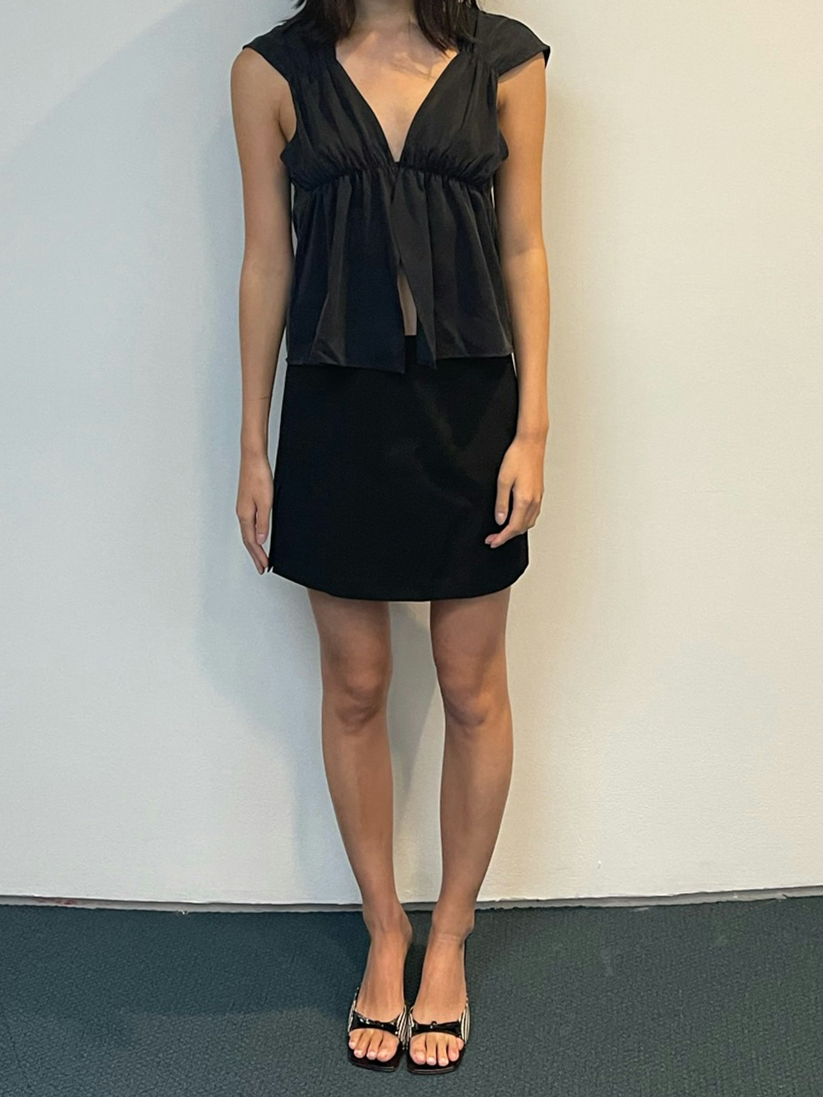 Remake Dream Ruched Tank Top Ash