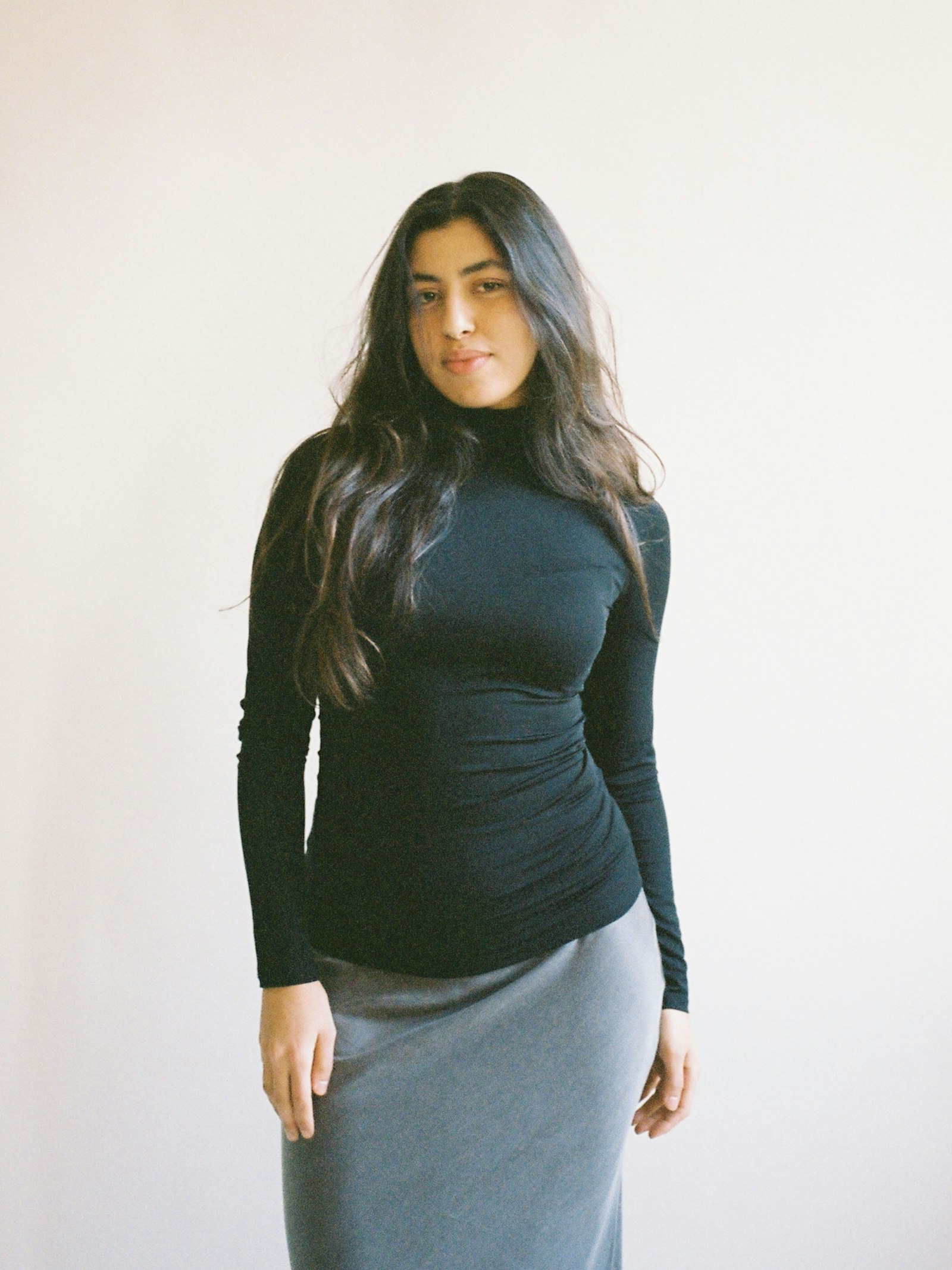 Daily Turtleneck Top Black