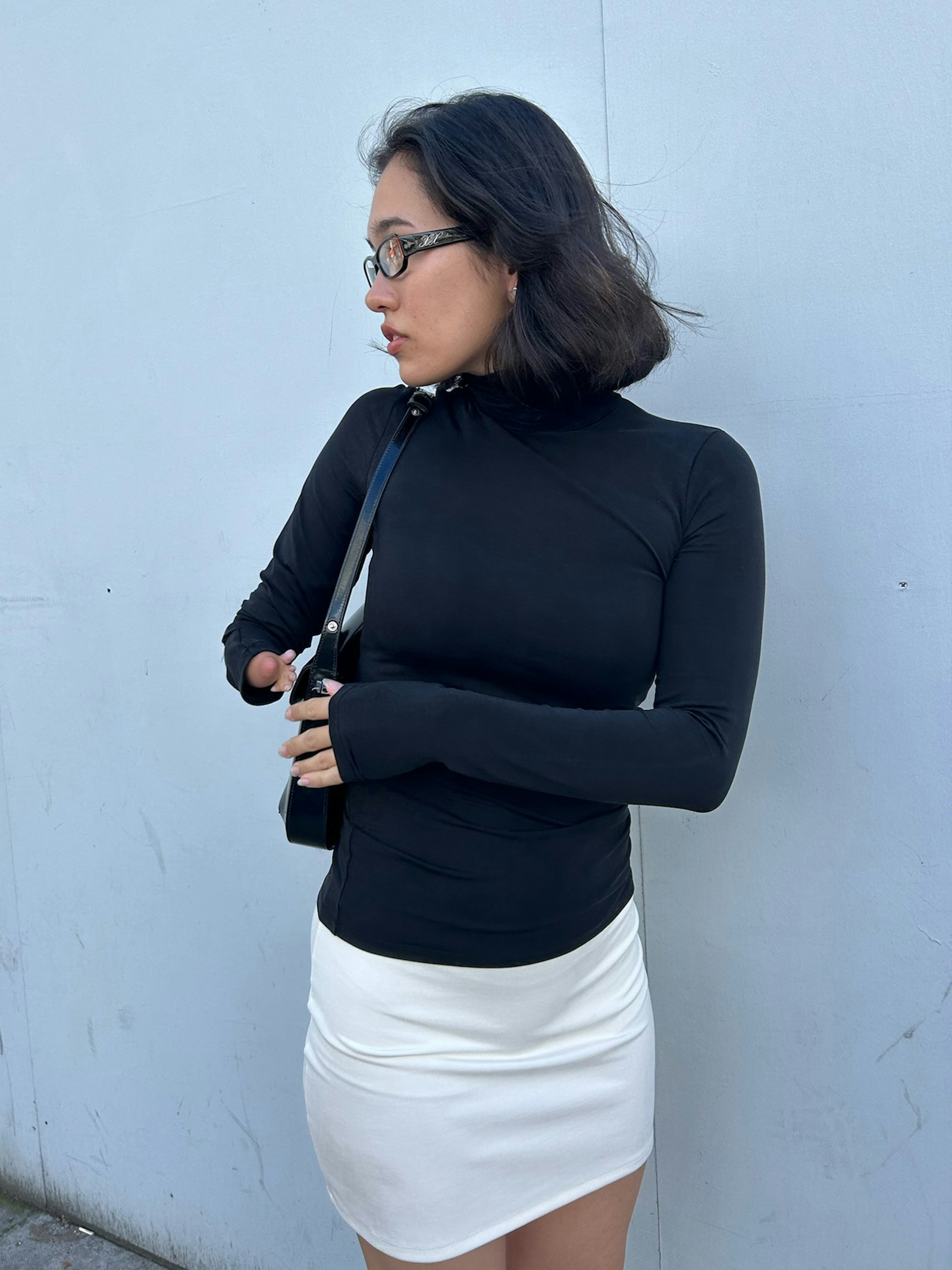 Daily Turtleneck Top Black