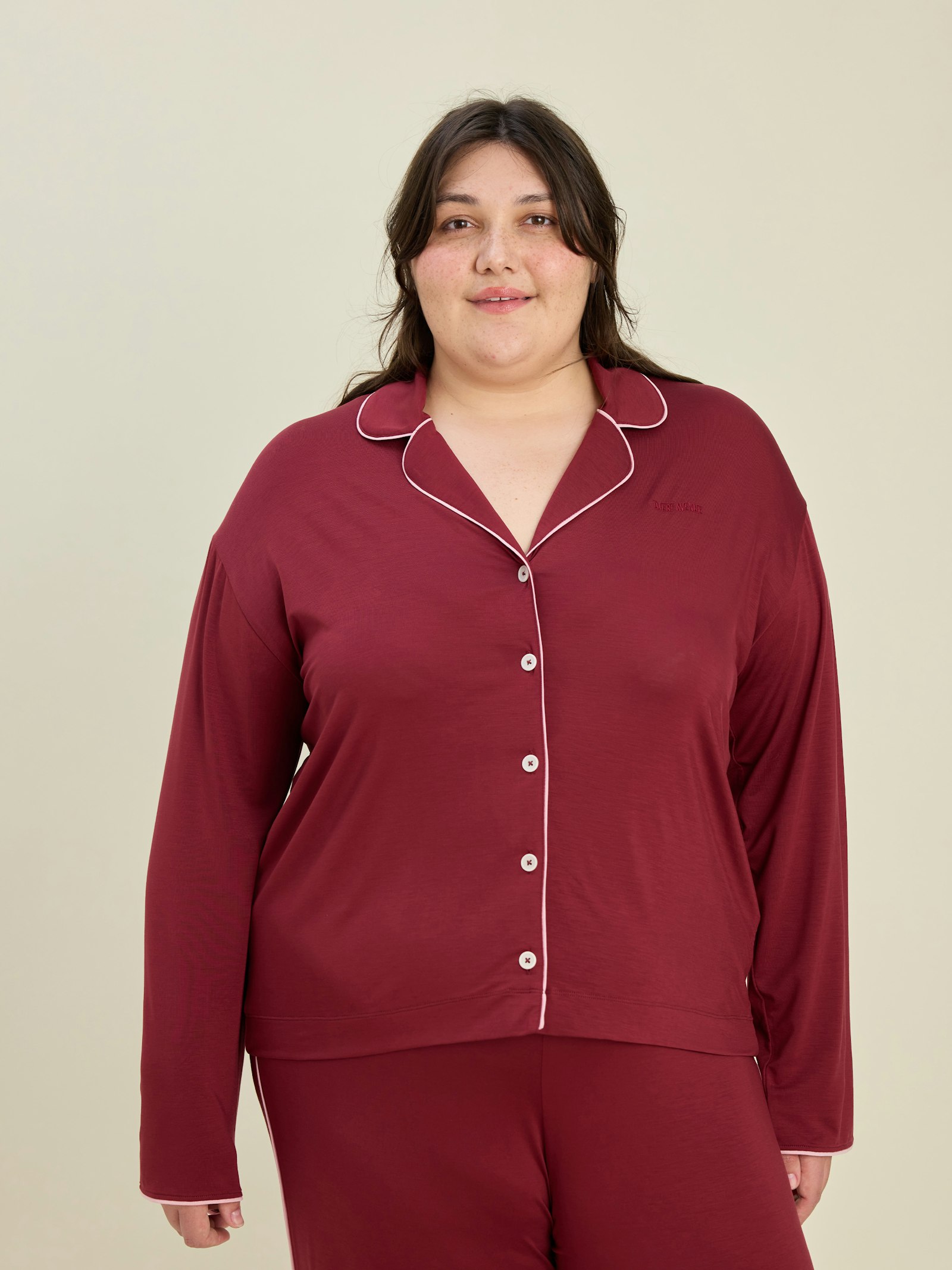 Go Slow PJ Shirt Burgundy