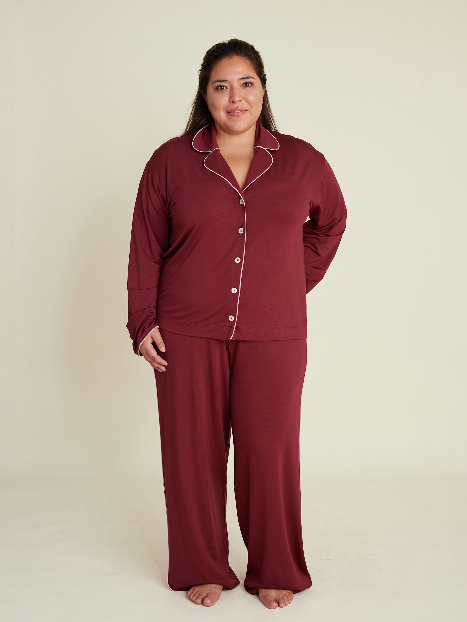 Go Slow PJ Shirt Burgundy