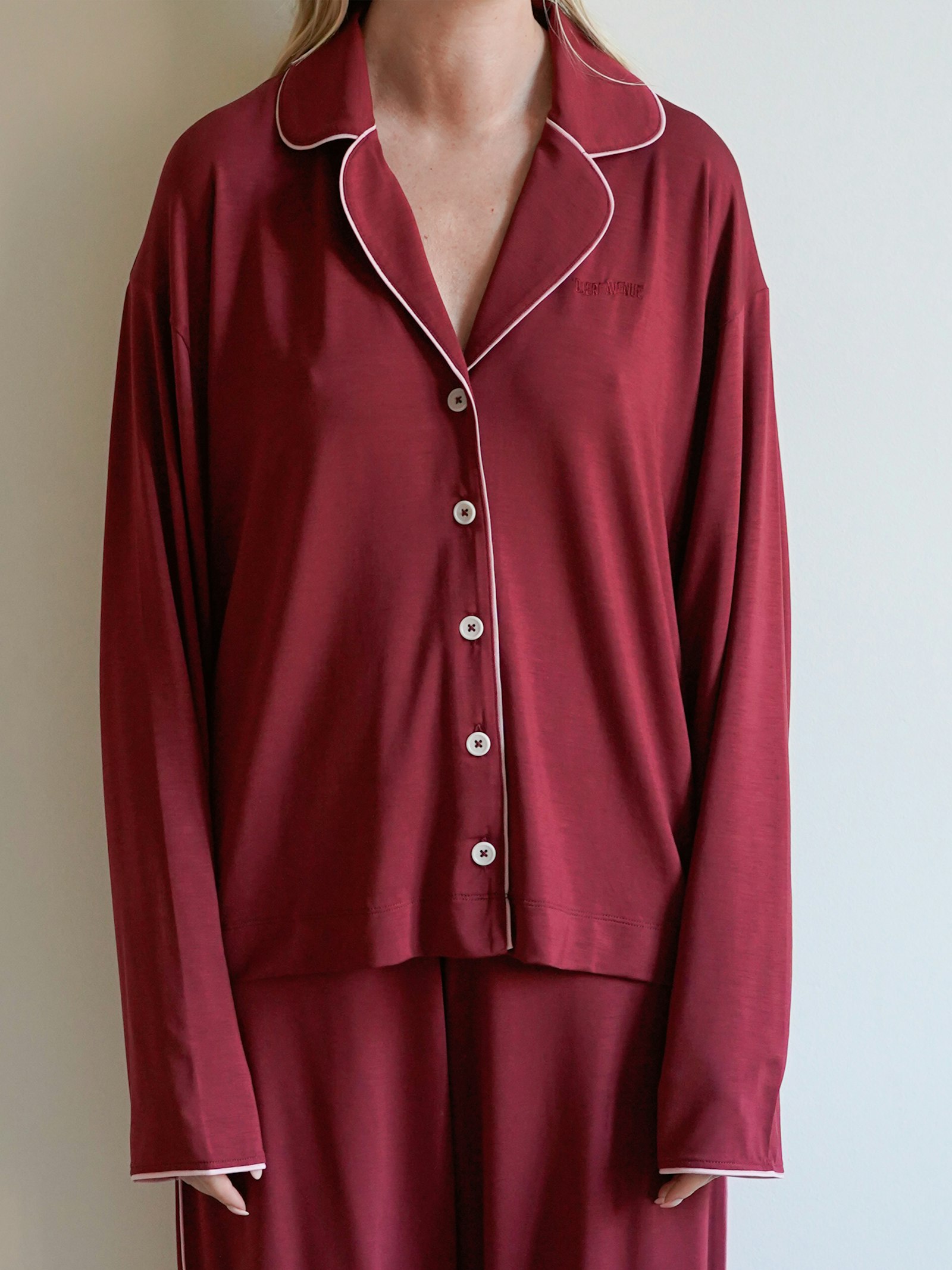 Go Slow PJ Shirt Burgundy