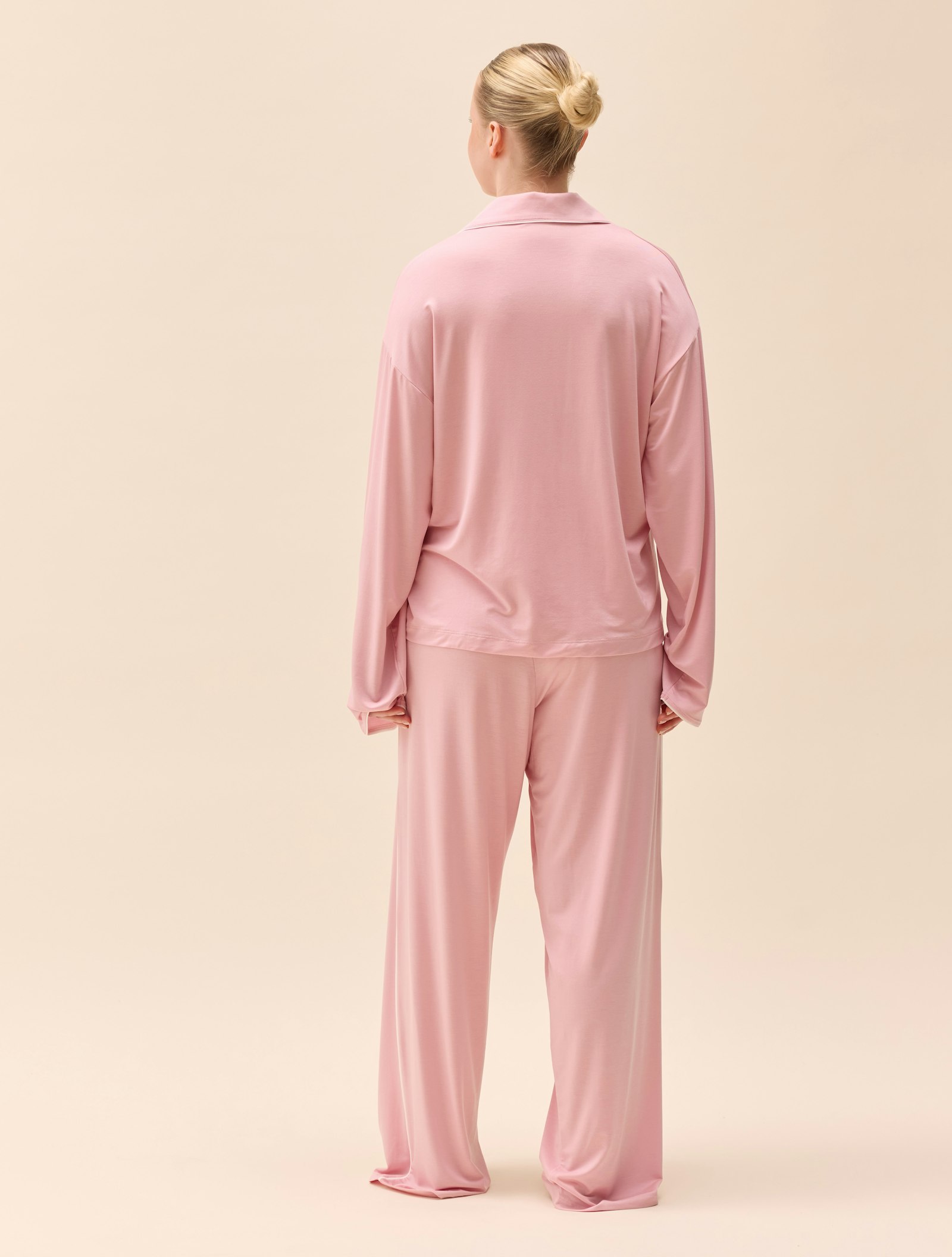 Go Slow PJ Shirt Pink/White