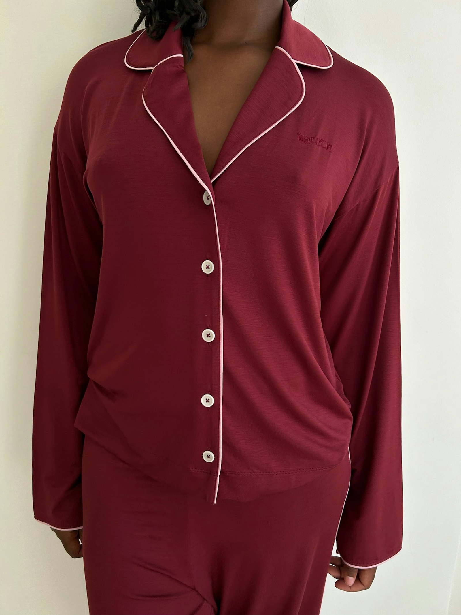 Go Slow PJ Shirt Burgundy