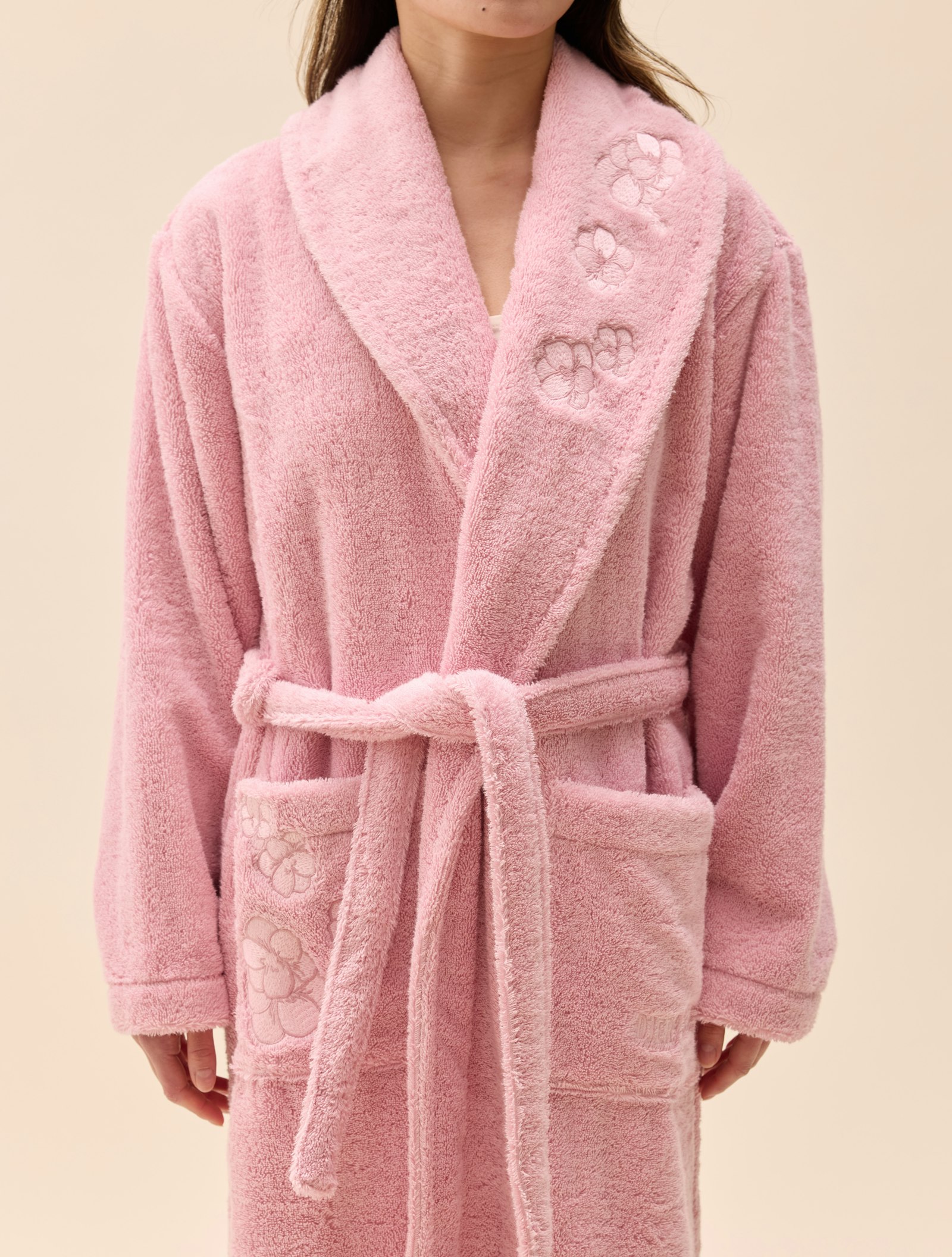 Bath Robe Pink Flower