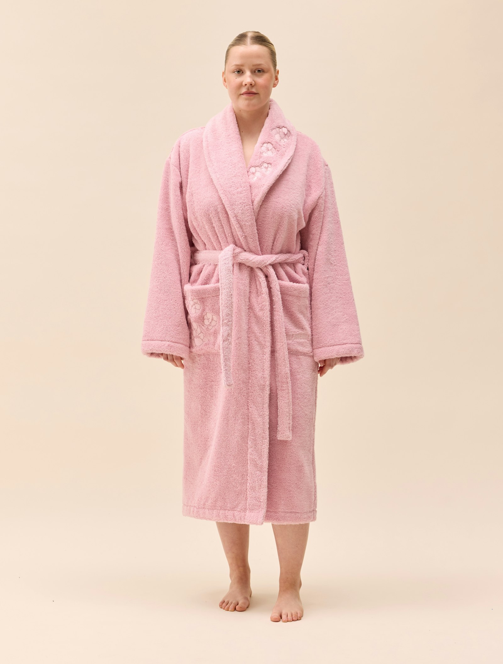 Bath Robe Pink Flower