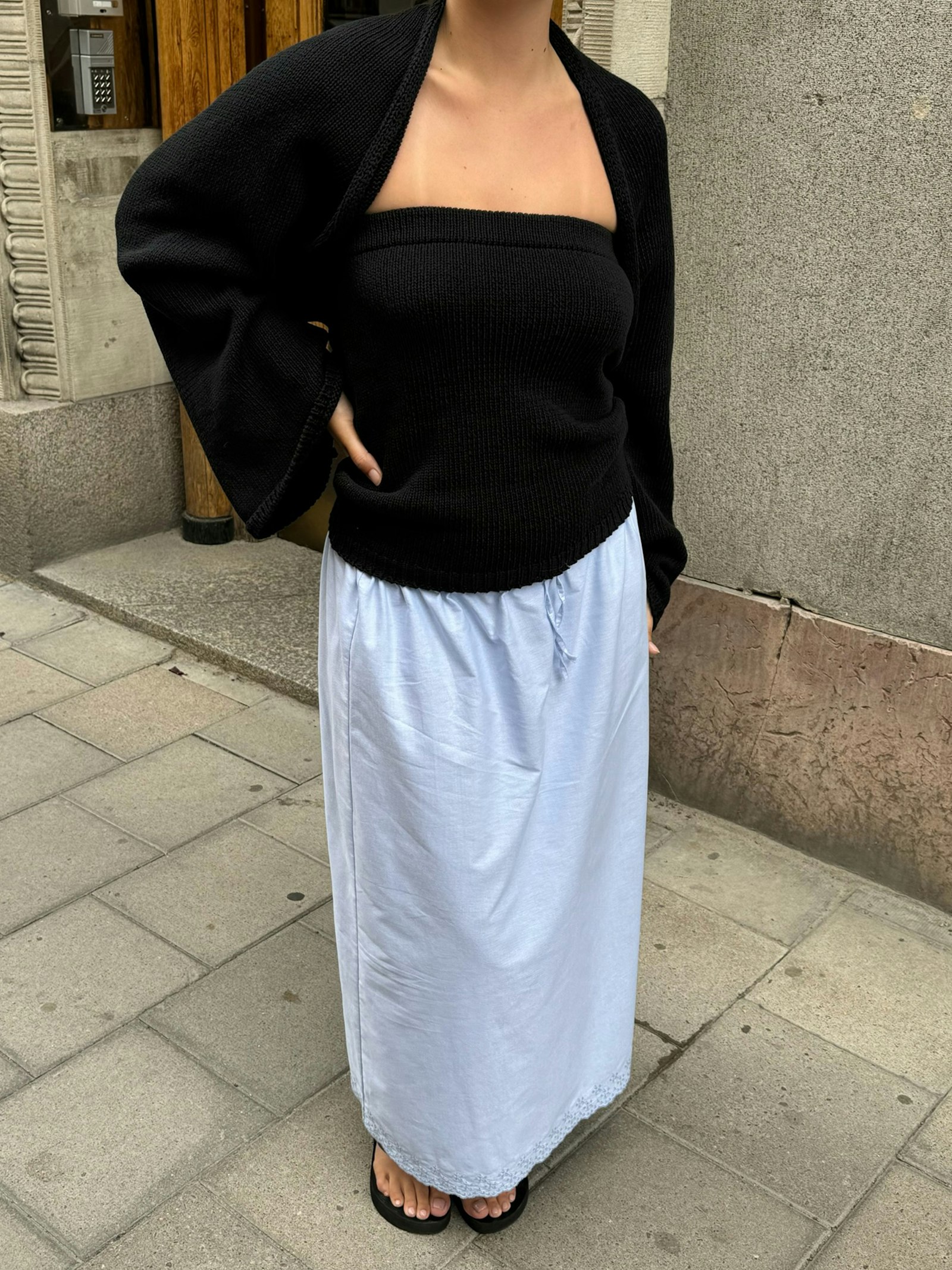 Breezy Midi Skirt Blue