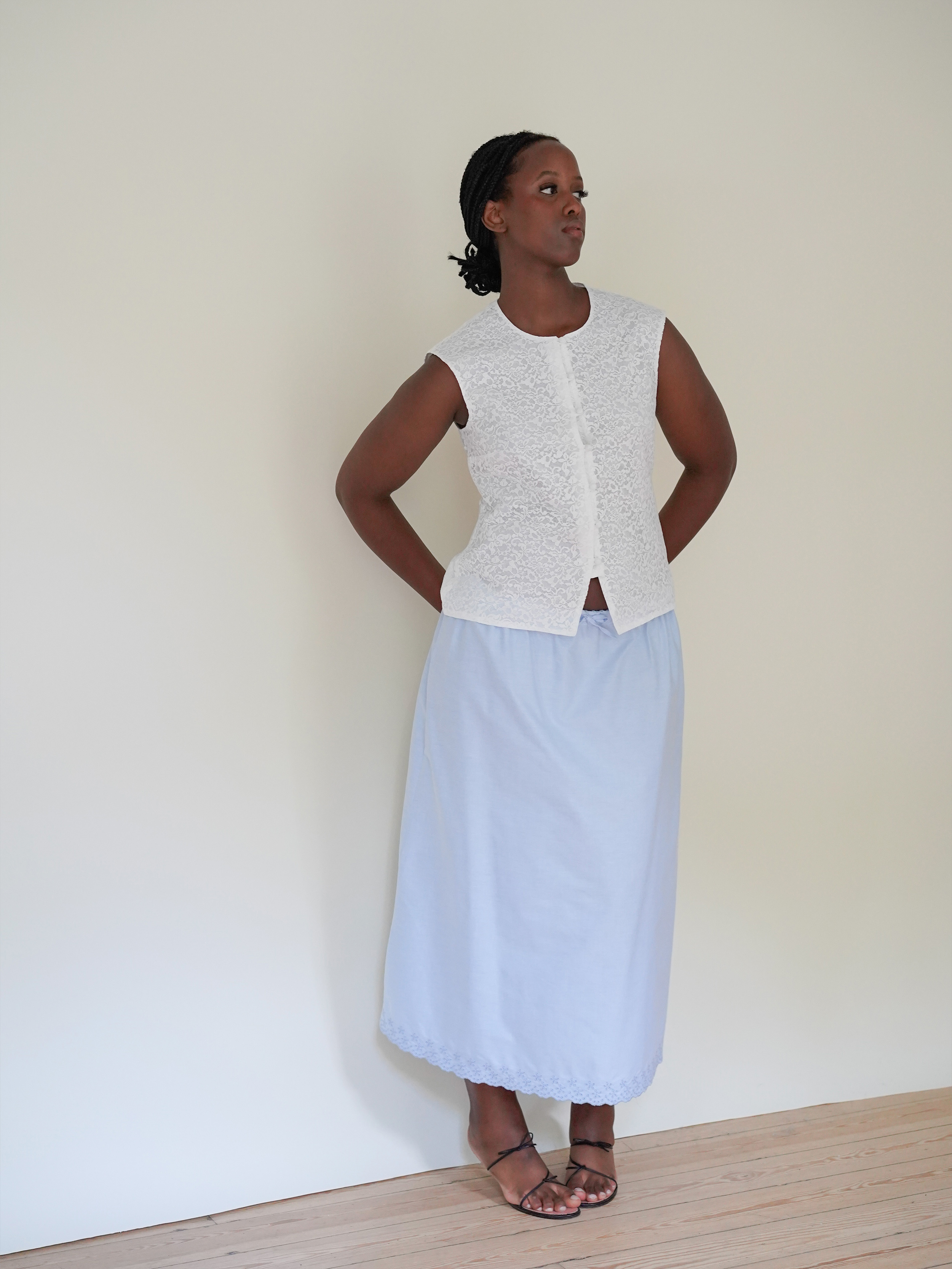 Breezy Midi Skirt Blue Blue Djerf Avenue