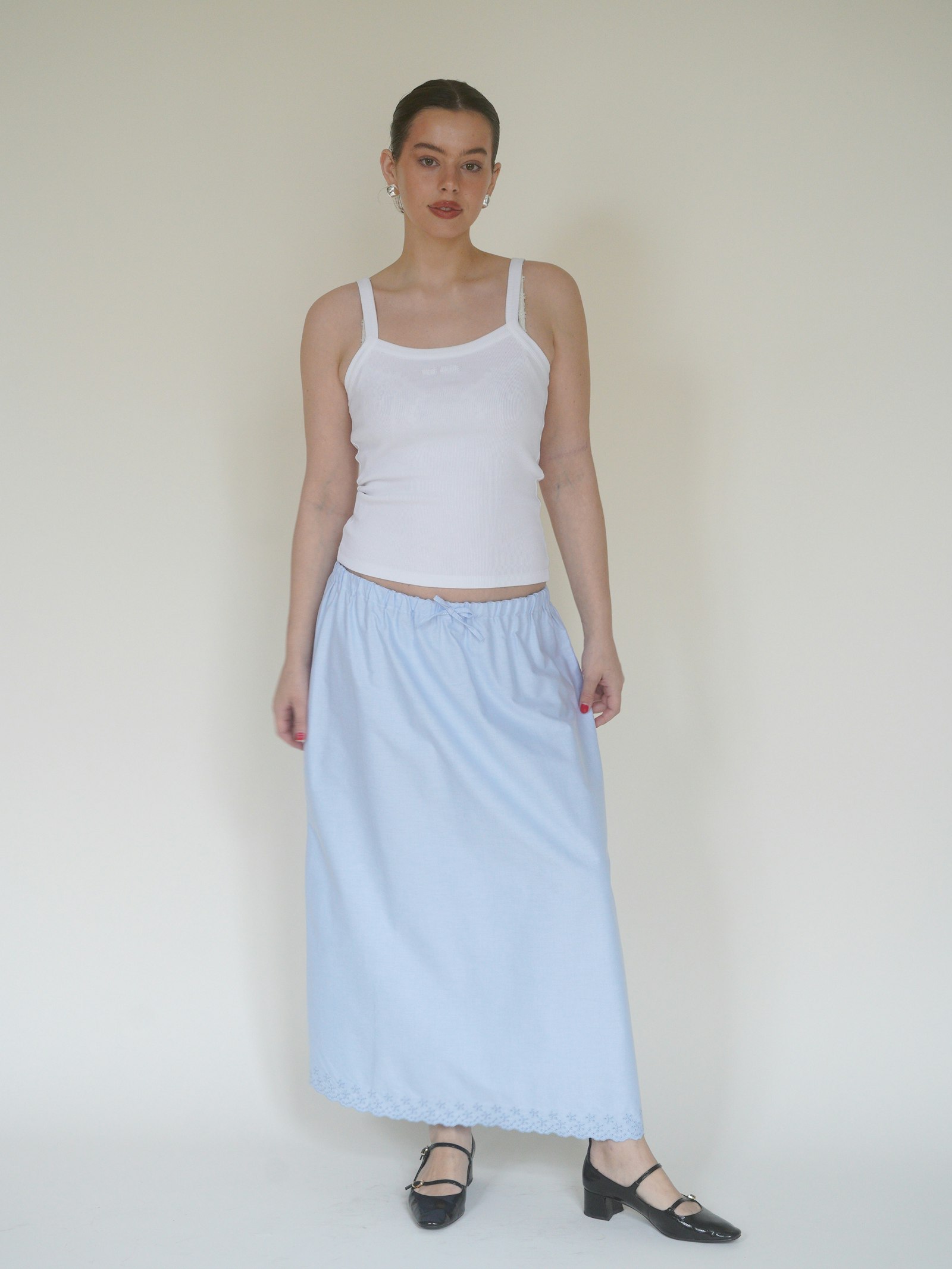 Breezy Midi Skirt Blue