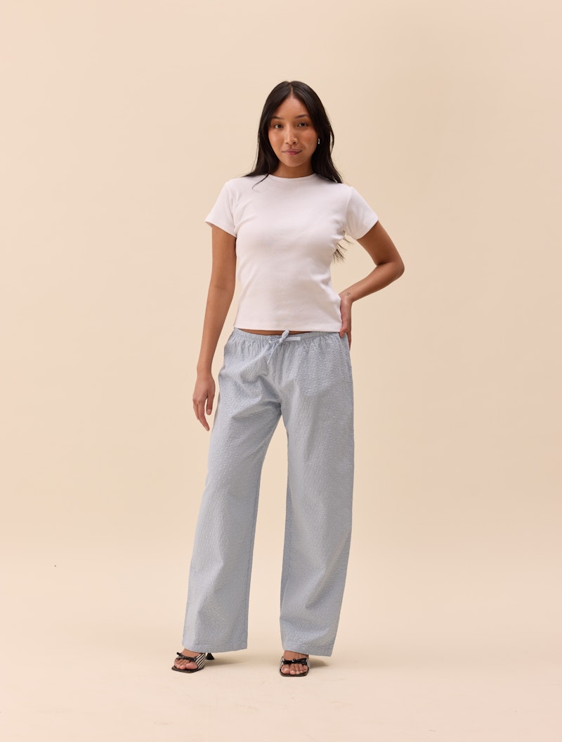 Broderie Pants Airy Blue