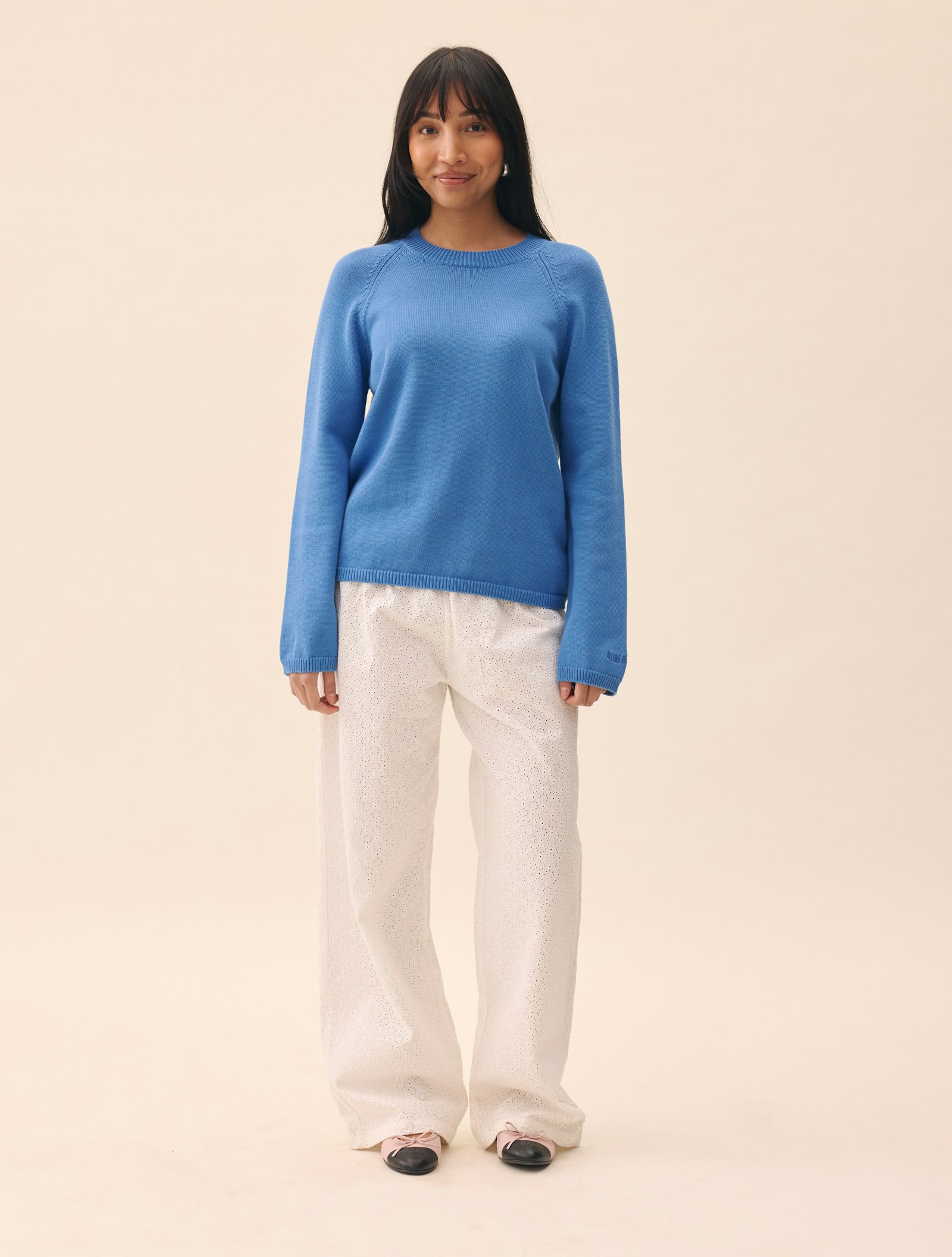Broderie Pants White
