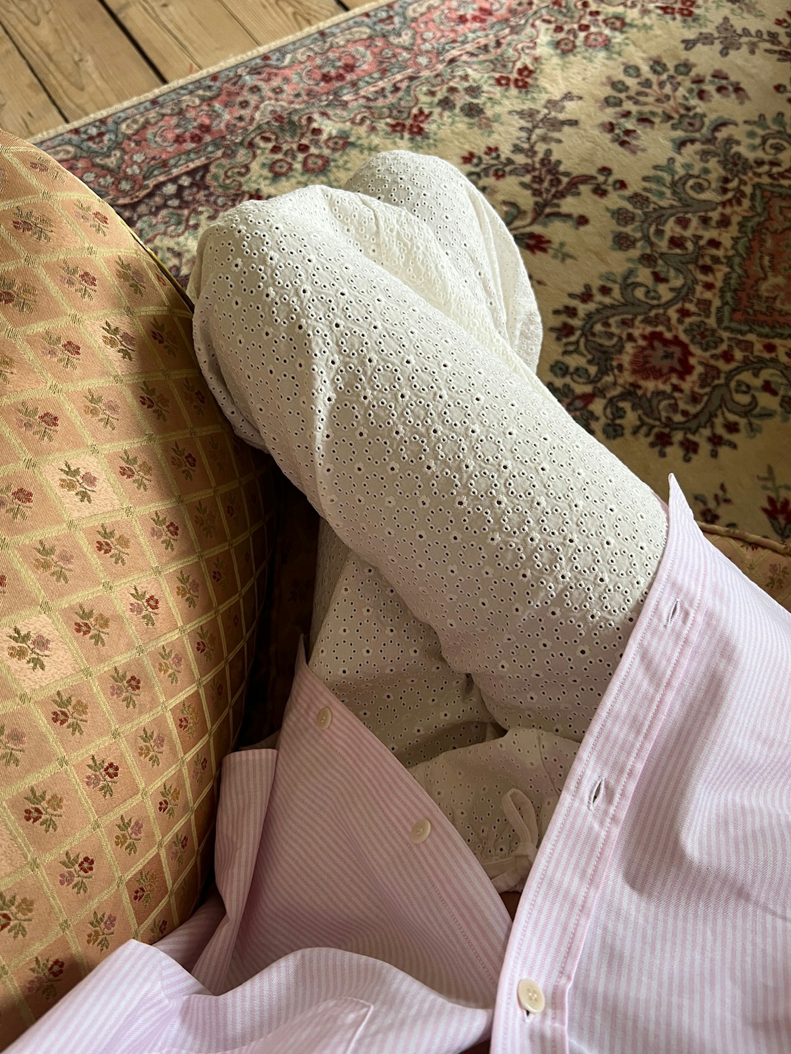 Broderie Pants White