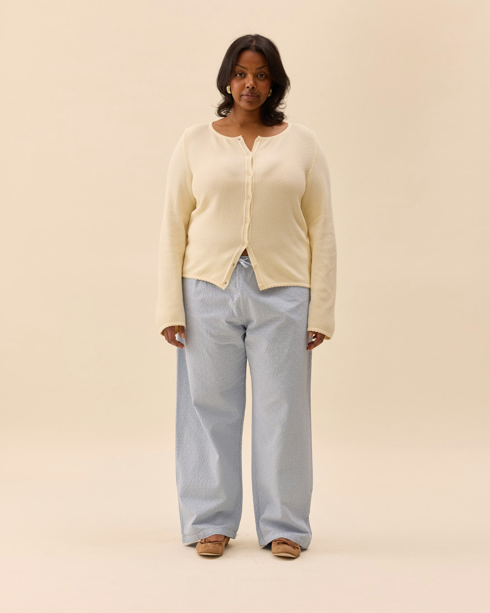 Broderie Pants Airy Blue