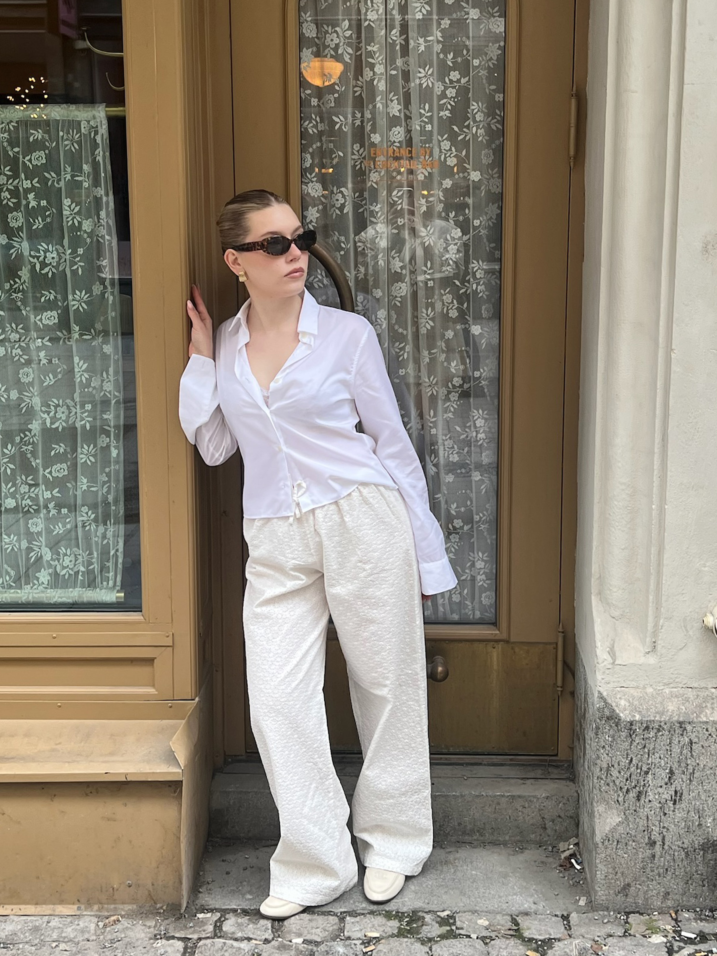 Broderie Pants White - White | Djerf Avenue