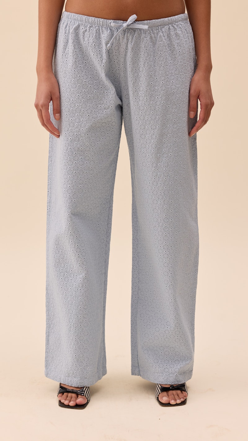 Broderie Pants Airy Blue