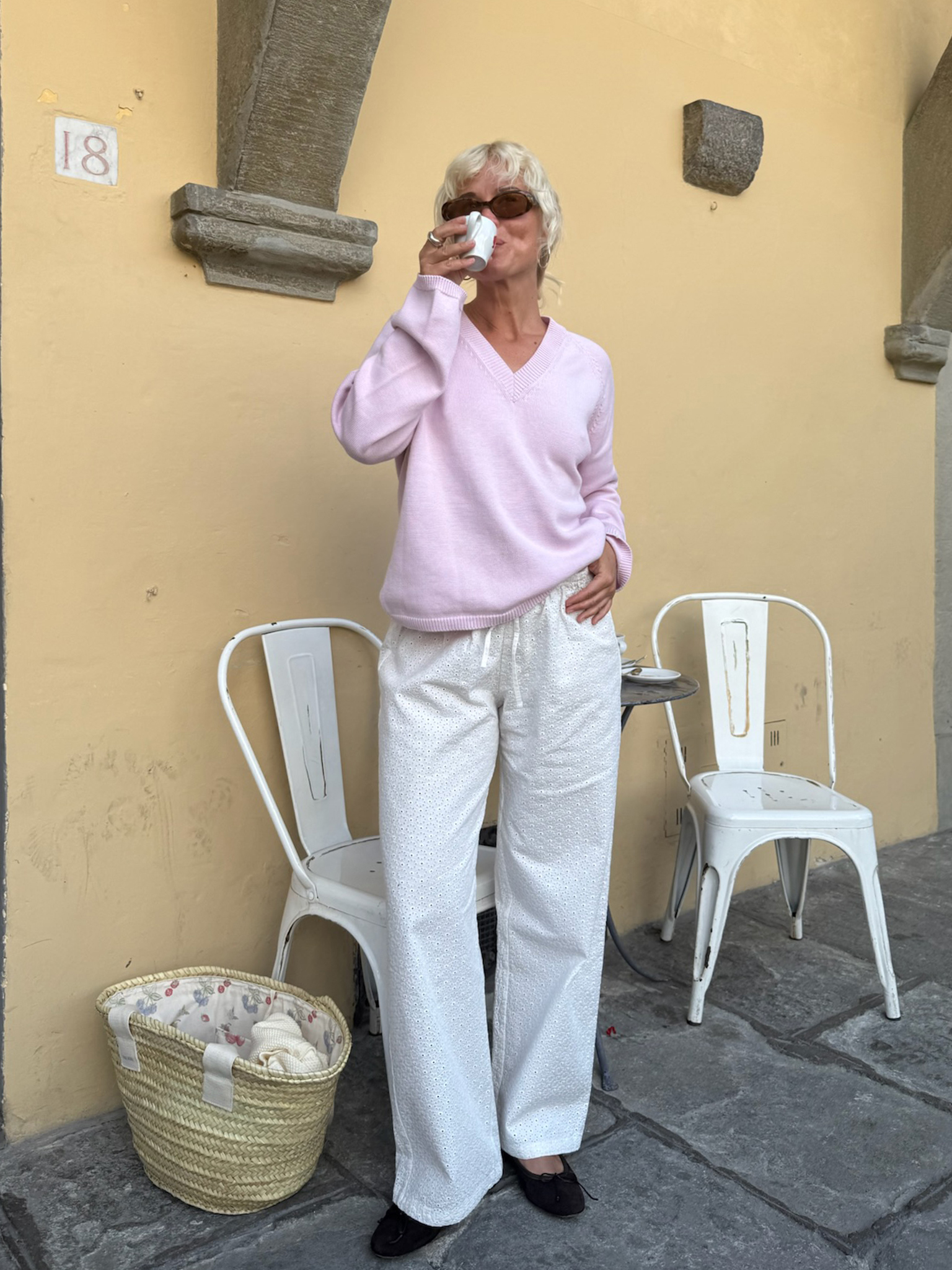 Broderie Pants White - White | Djerf Avenue