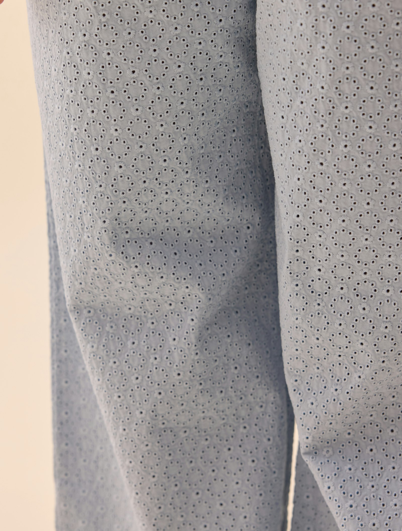 Broderie Pants Tall Airy Blue