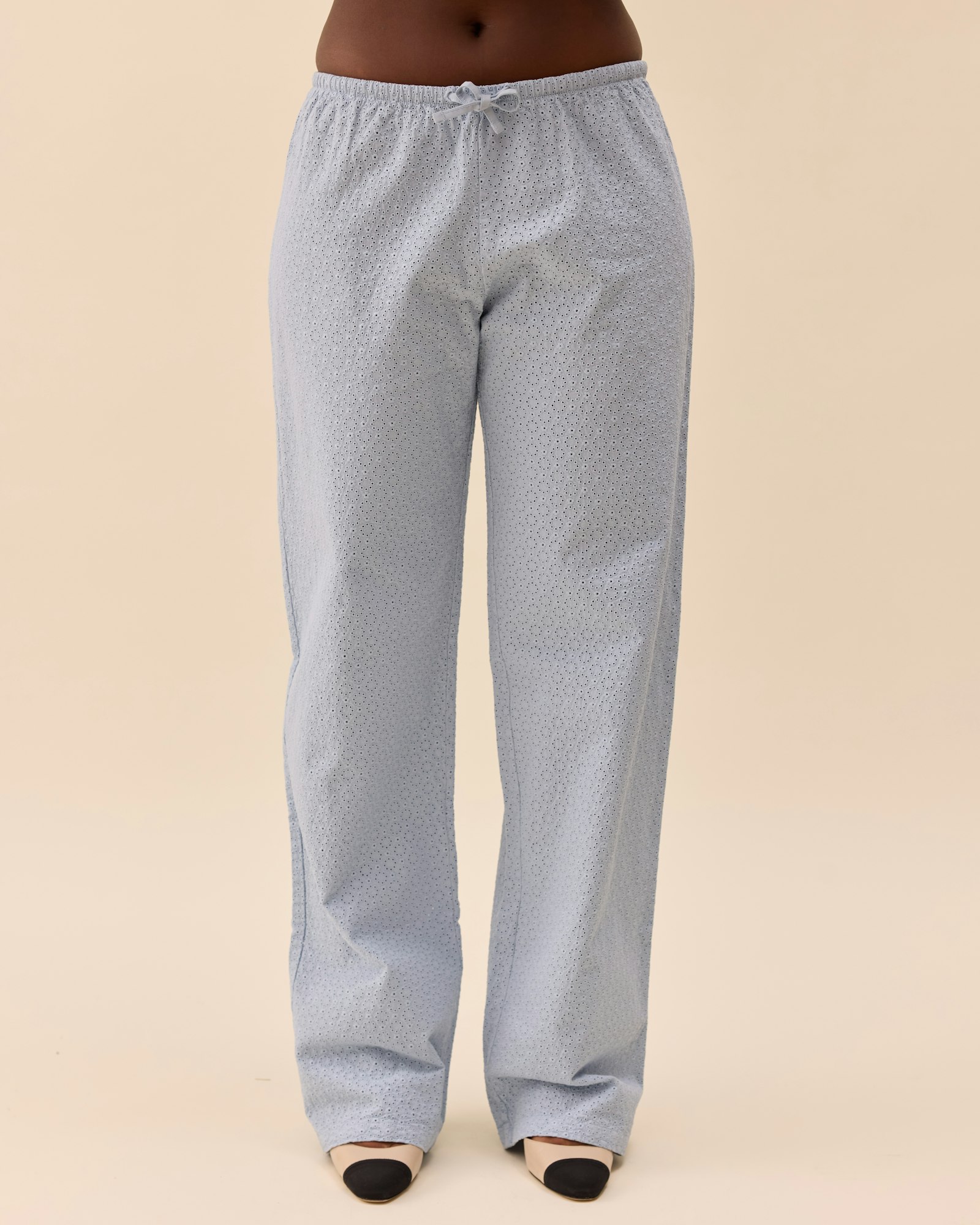 Broderie Pants Tall Airy Blue