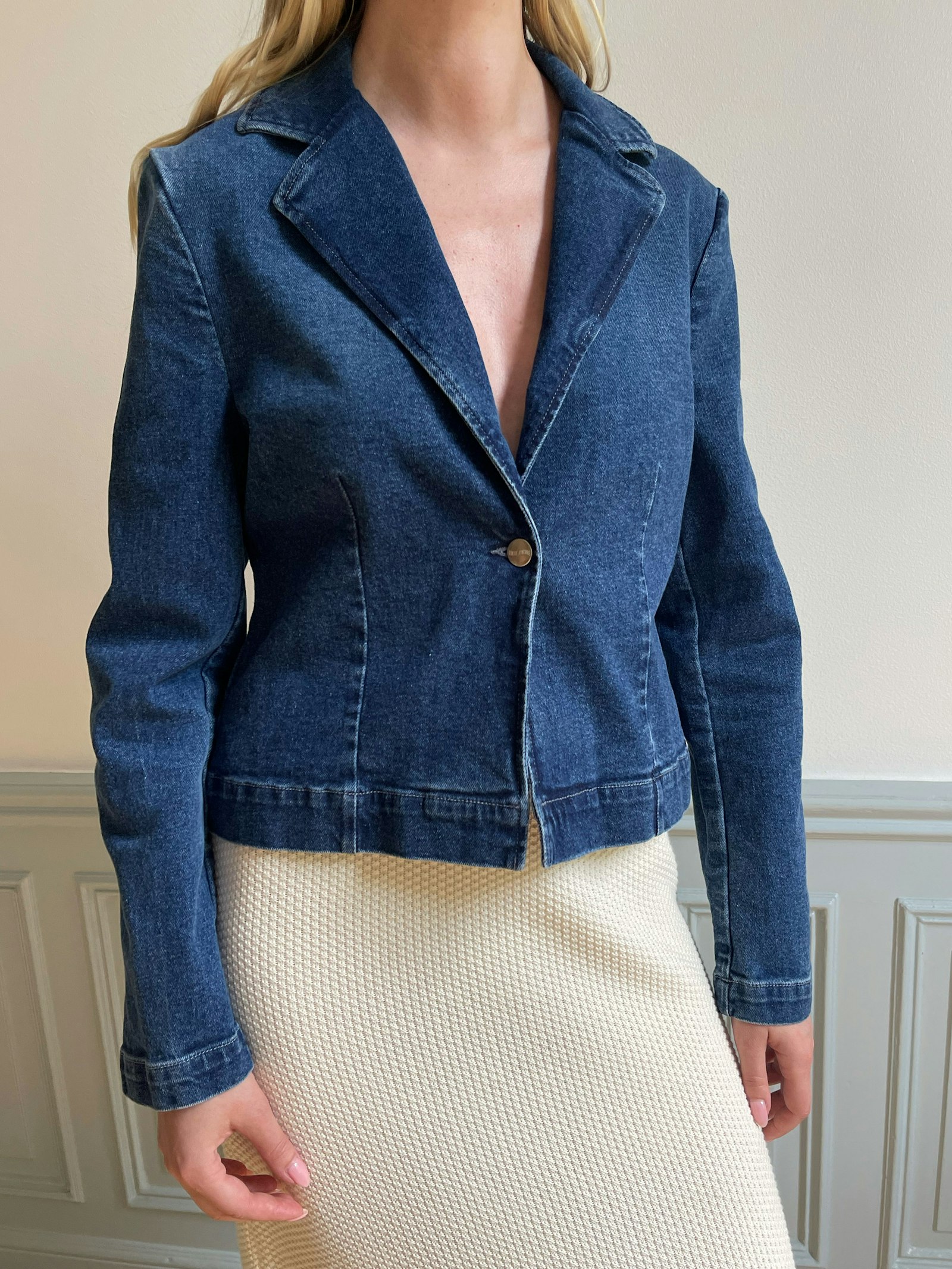 Day-to-day Denim Blazer Dark Blue