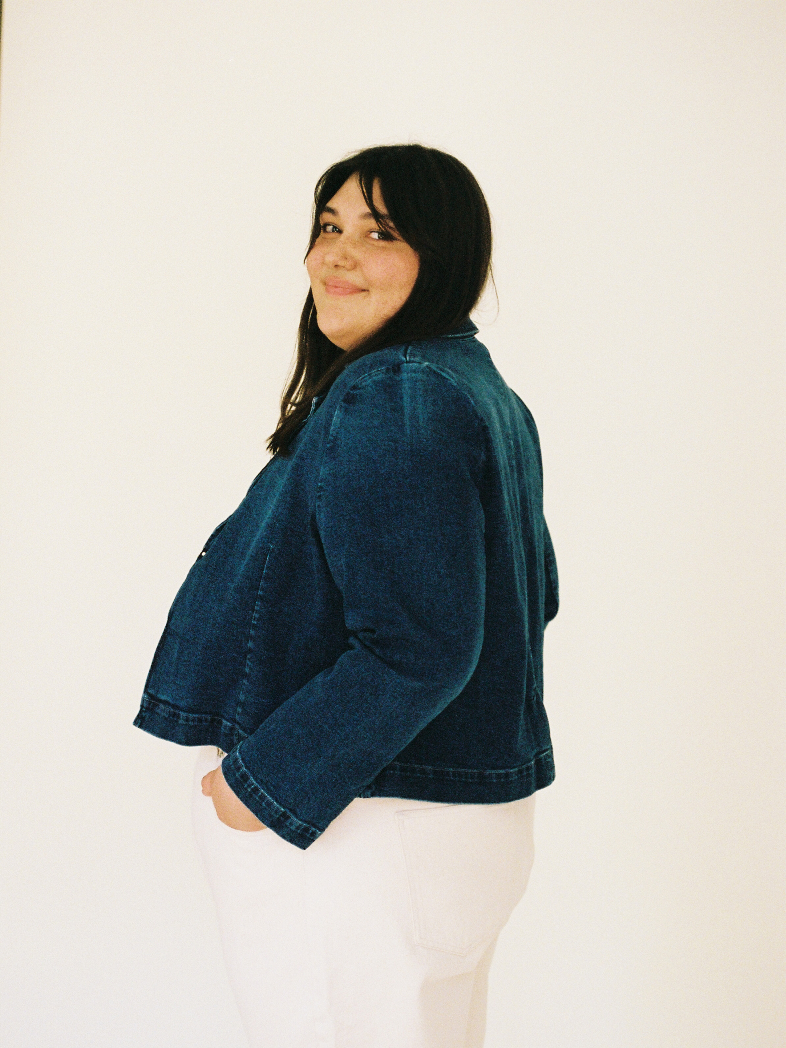 Day-to-day Denim Blazer Dark Blue - Dark blue | Djerf Avenue