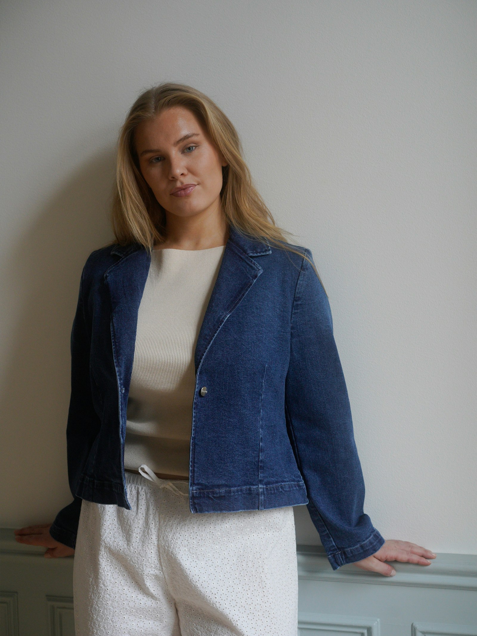 Day-to-day Denim Blazer Dark Blue