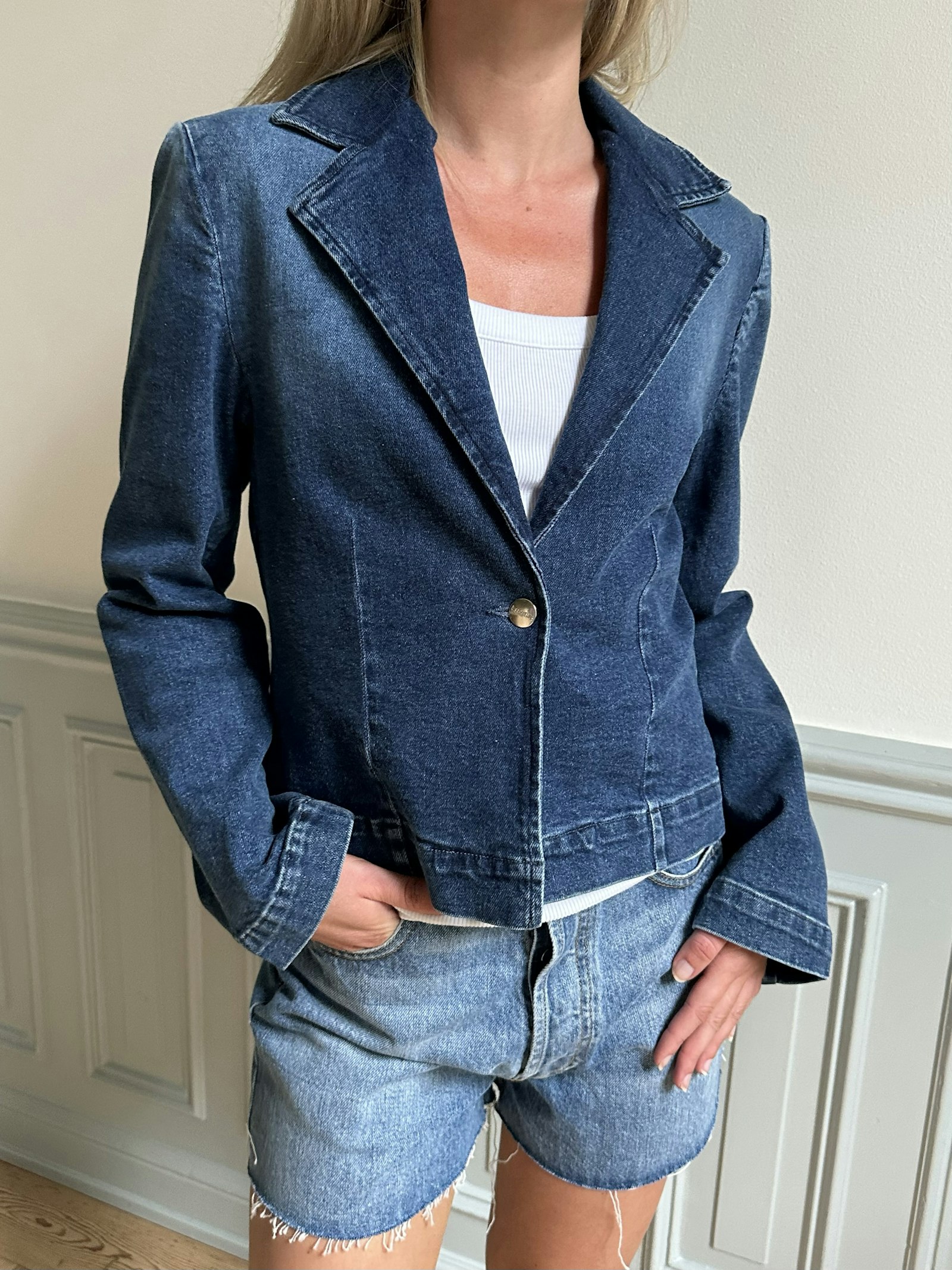 Day-to-day Denim Blazer Dark Blue