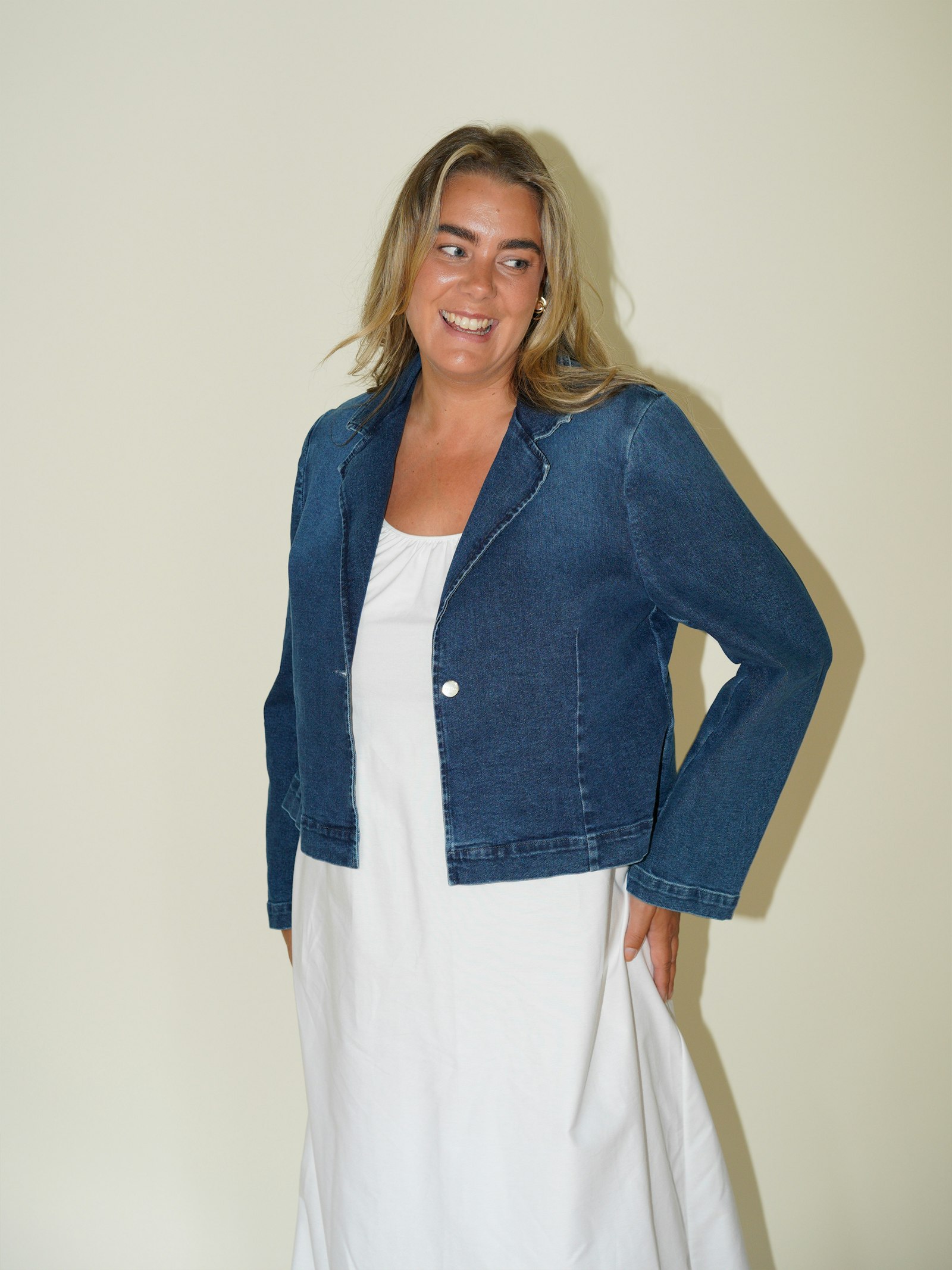 Day-to-day Denim Blazer Dark Blue